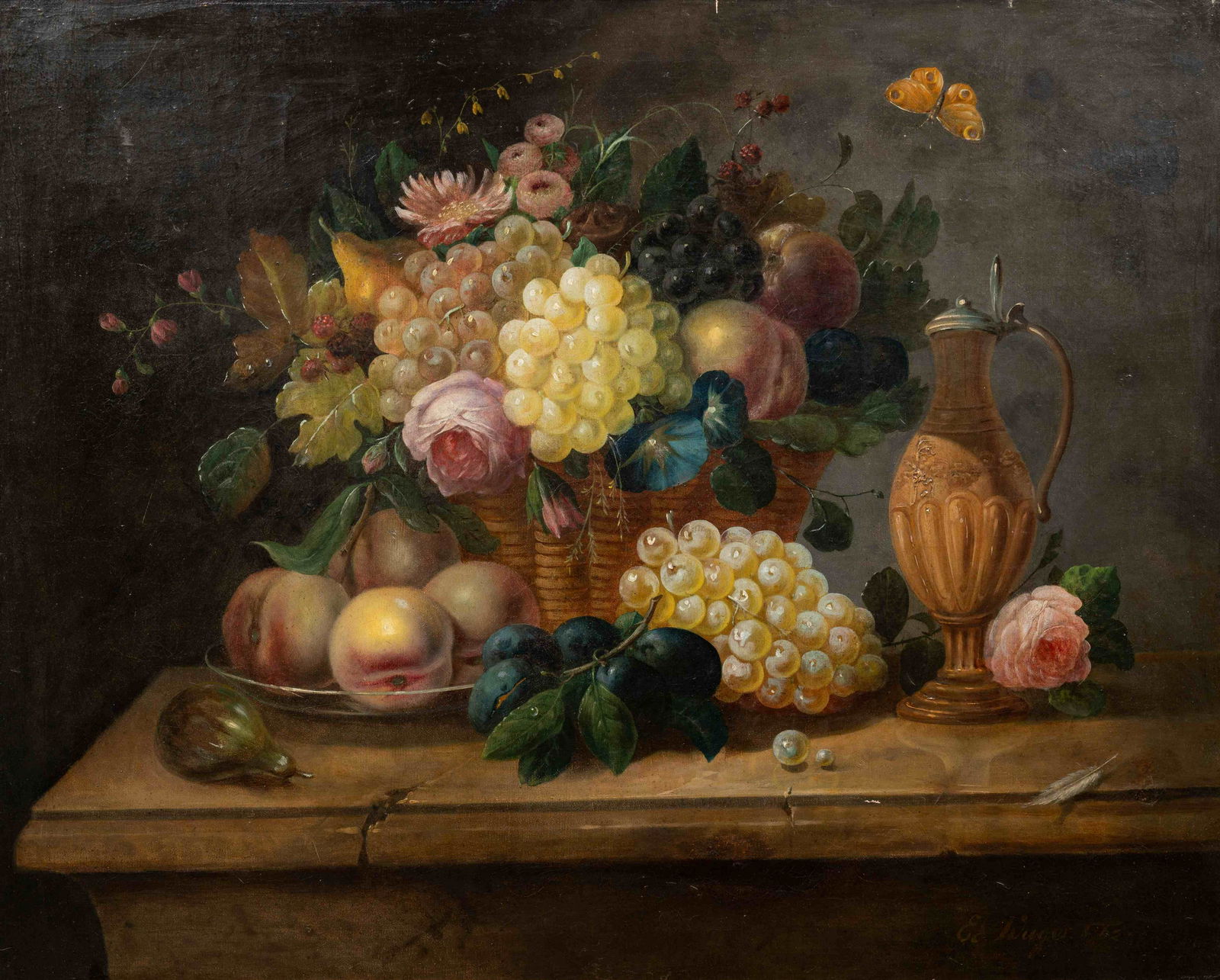 Eduard Wuger (Austrian, 1830-1880) Still Life with (1 of 5)
