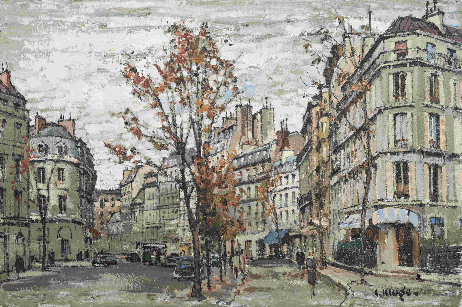 Constantin Kluge (French, 1912-2003) Parisian Boulevard (1 of 6)