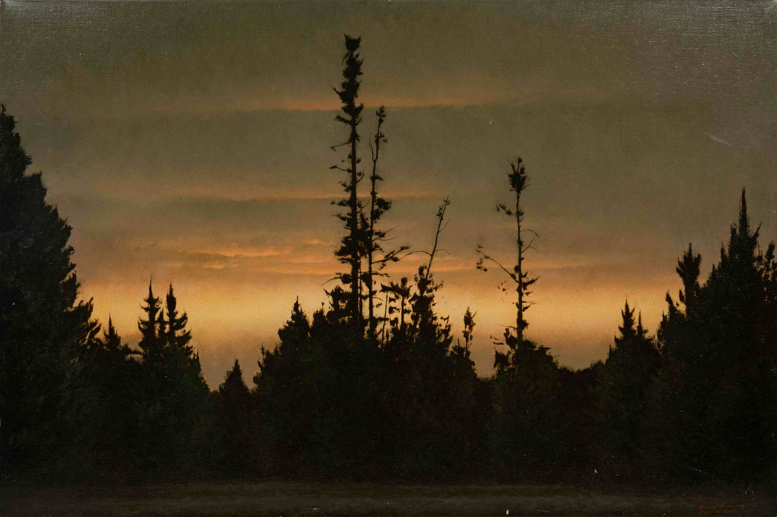 Bruce Brainard (American, b. 1962) Pines at Dusk, 2003 (1 of 6)