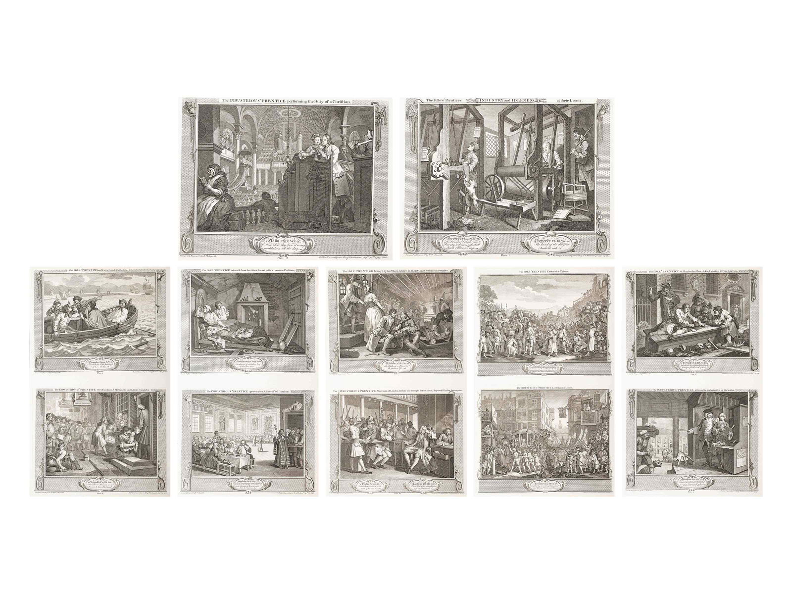 William Hogarth (British, 1697-1764) Industry and (1 of 20)