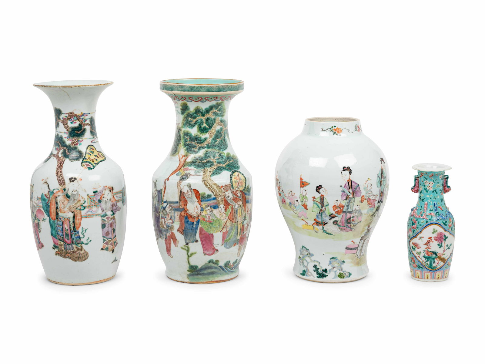 Four Famille Rose Porcelain Vases (1 of 5)