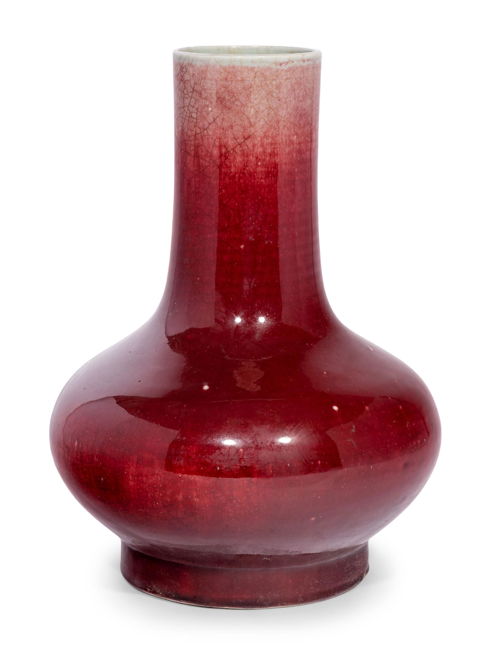 A Chinese Red Glazed Porcelain Vase (1 of 2)