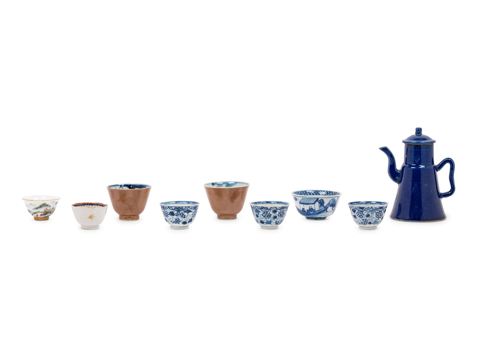 Nine Chinese Porcelain Tea Wares (1 of 8)