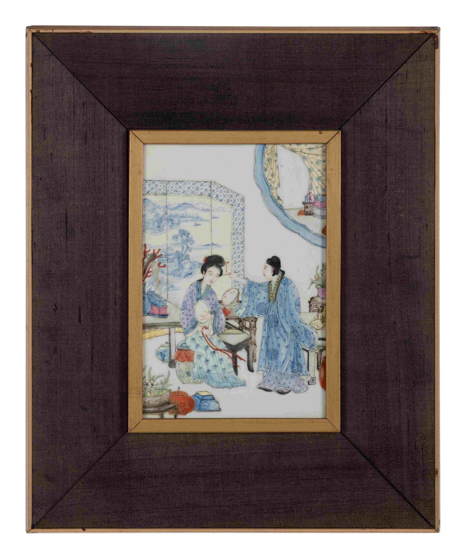 Two Chinese Famille Rose Porcelain Plaques (1 of 6)