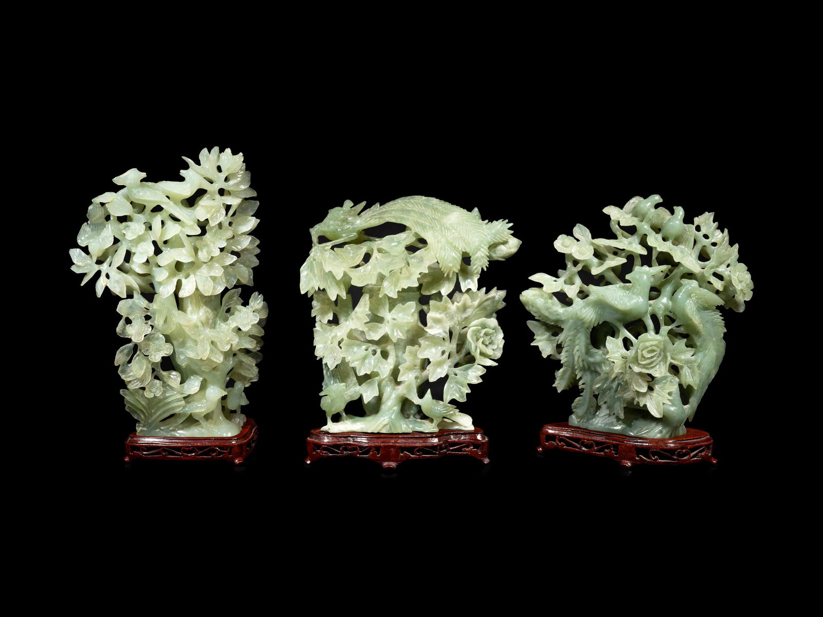 Three Chinese Hardstone Covered Vases (1 of 5)