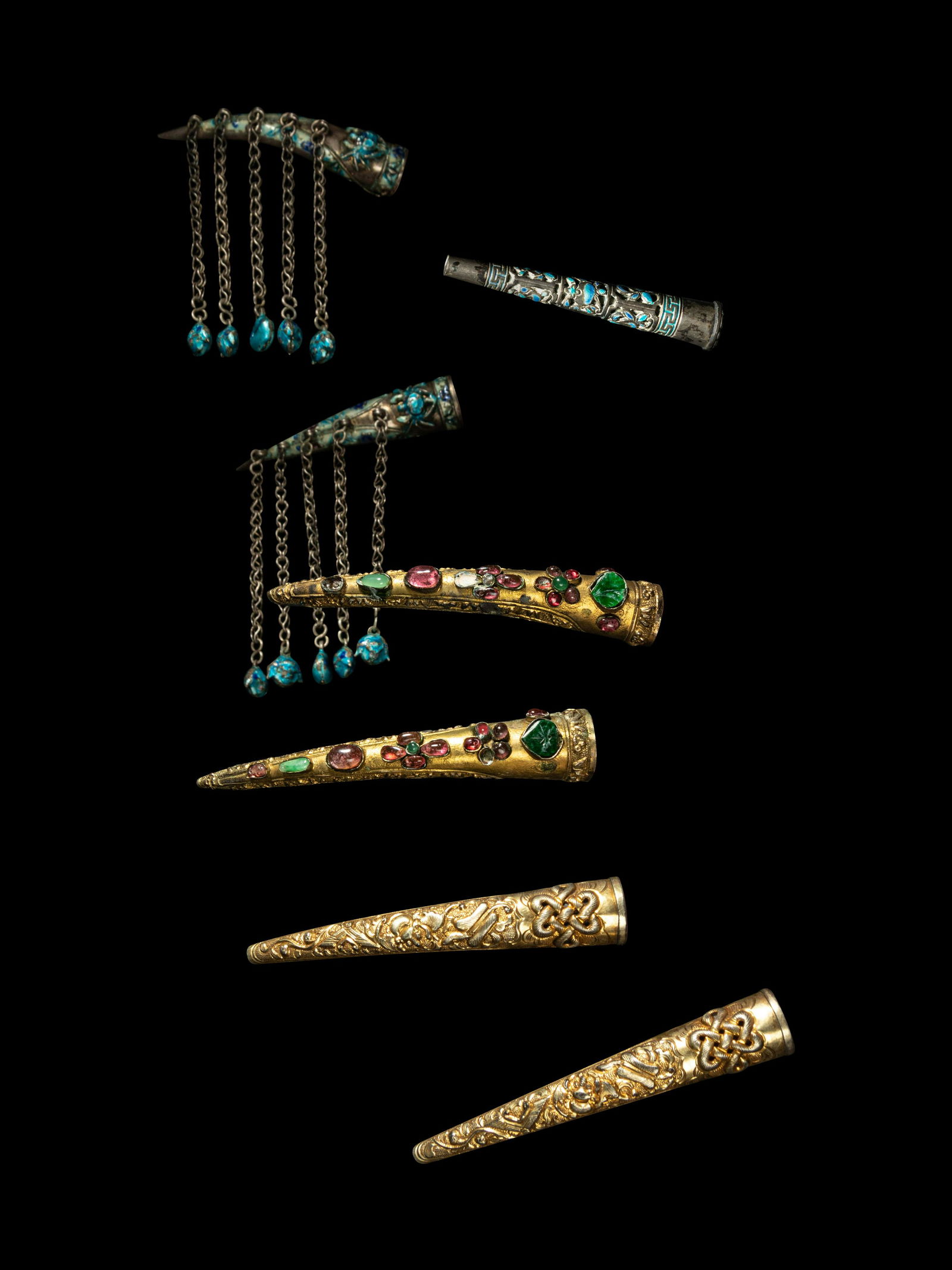 Seven Chinese Mixed Metal Articles (1 of 5)