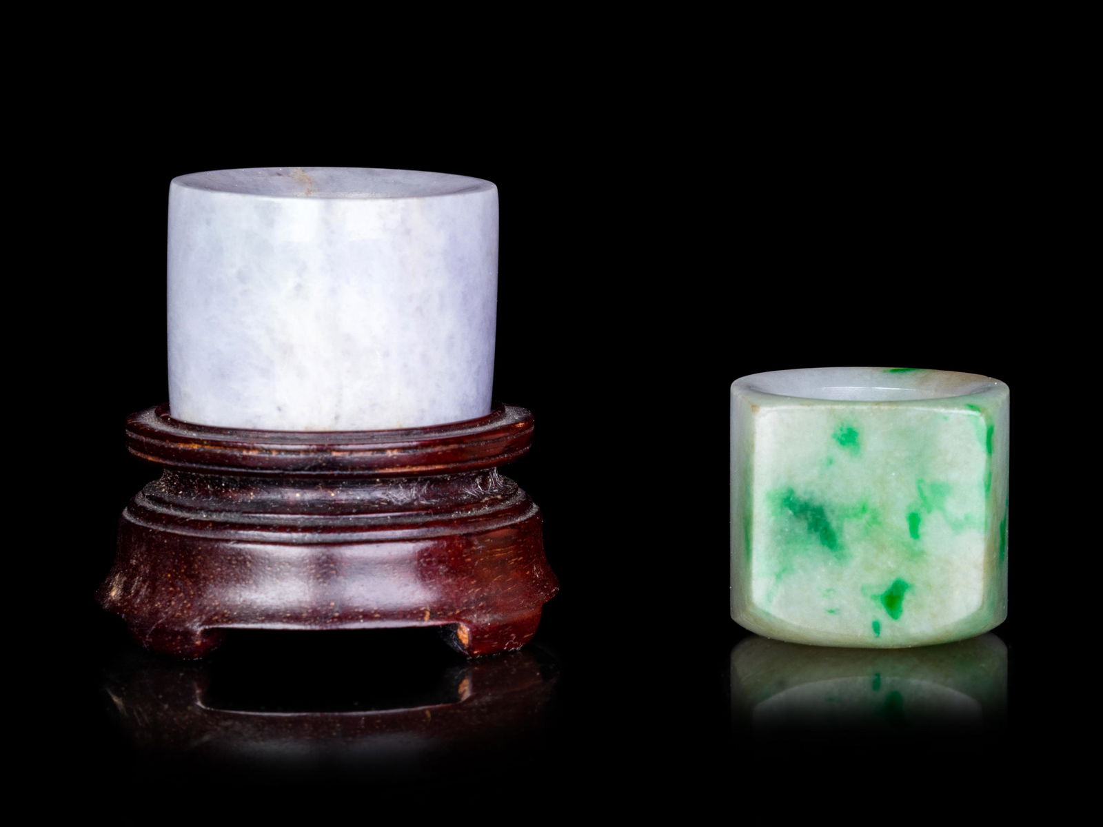 Two Chinese Jadeite Archer's Rings (1 of 2)