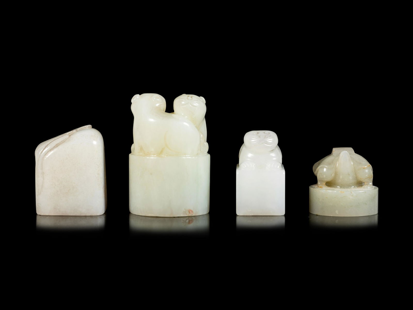 Four Chinese Celadon Jade Seals (1 of 7)