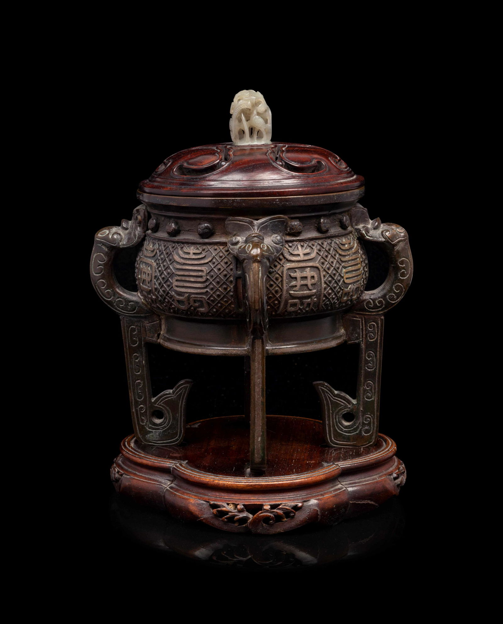A Chinese Cast Bronze Incense Burner (1 of 3)