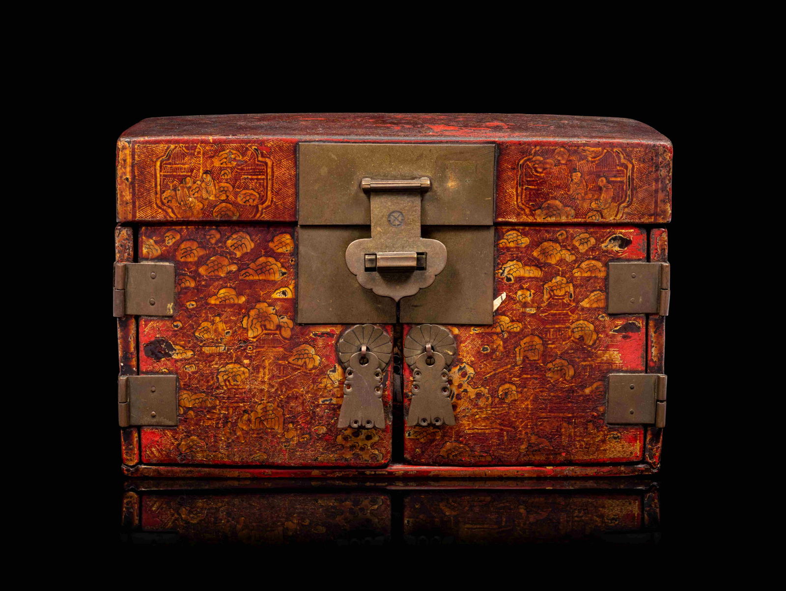 A Chinese Red Lacquered Wood Document Box (1 of 5)