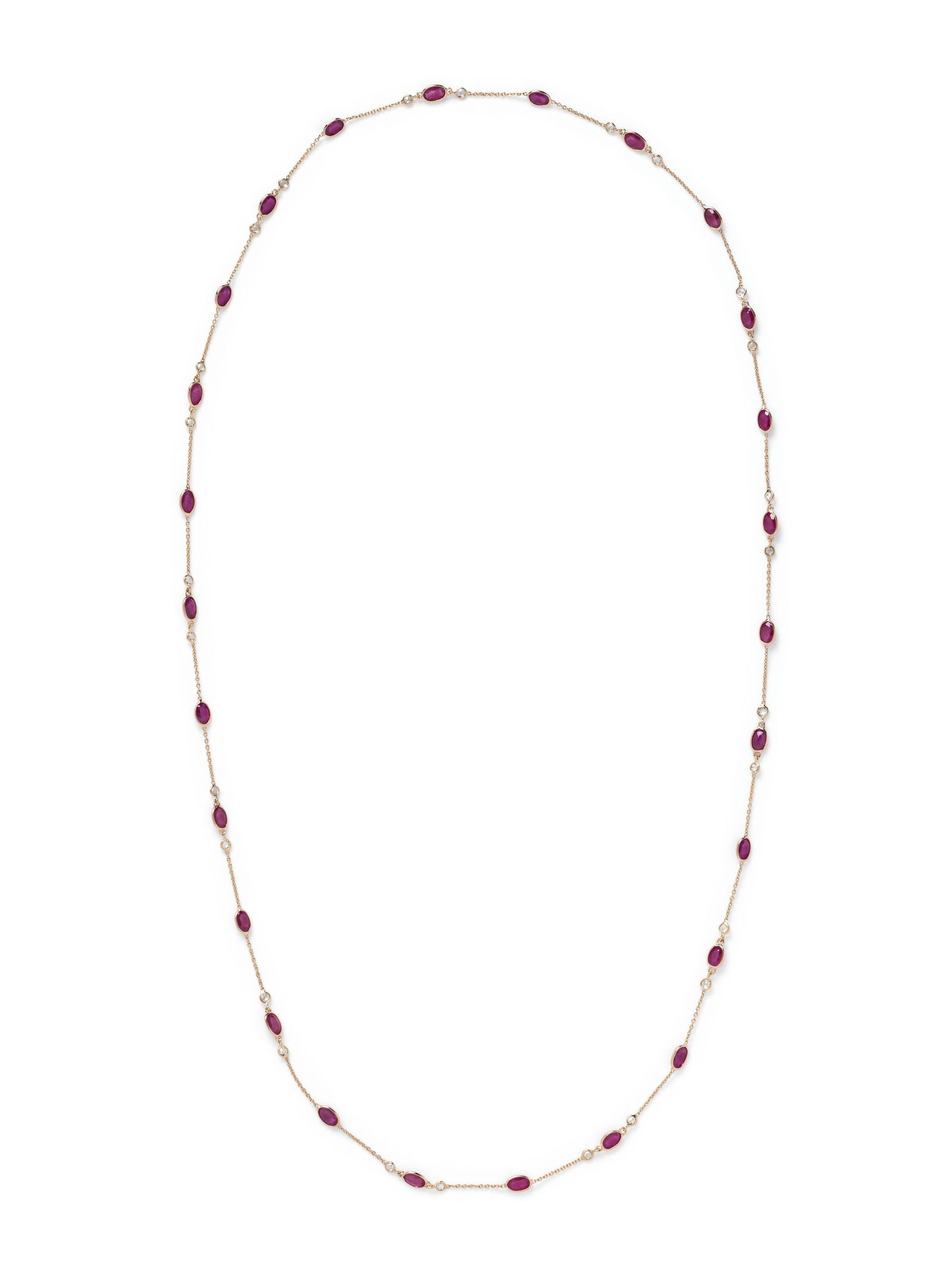 YELLOW GOLD, RUBY AND DIAMOND NECKLACE (1 of 3)
