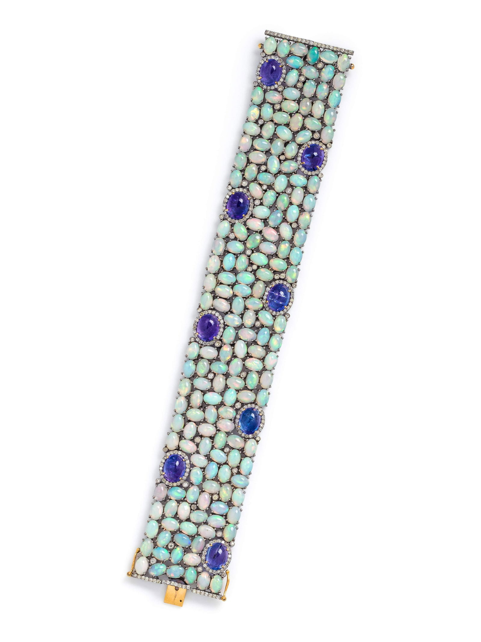 TANZANITE, OPAL AND DIAMOND BRACELET (1 of 2)