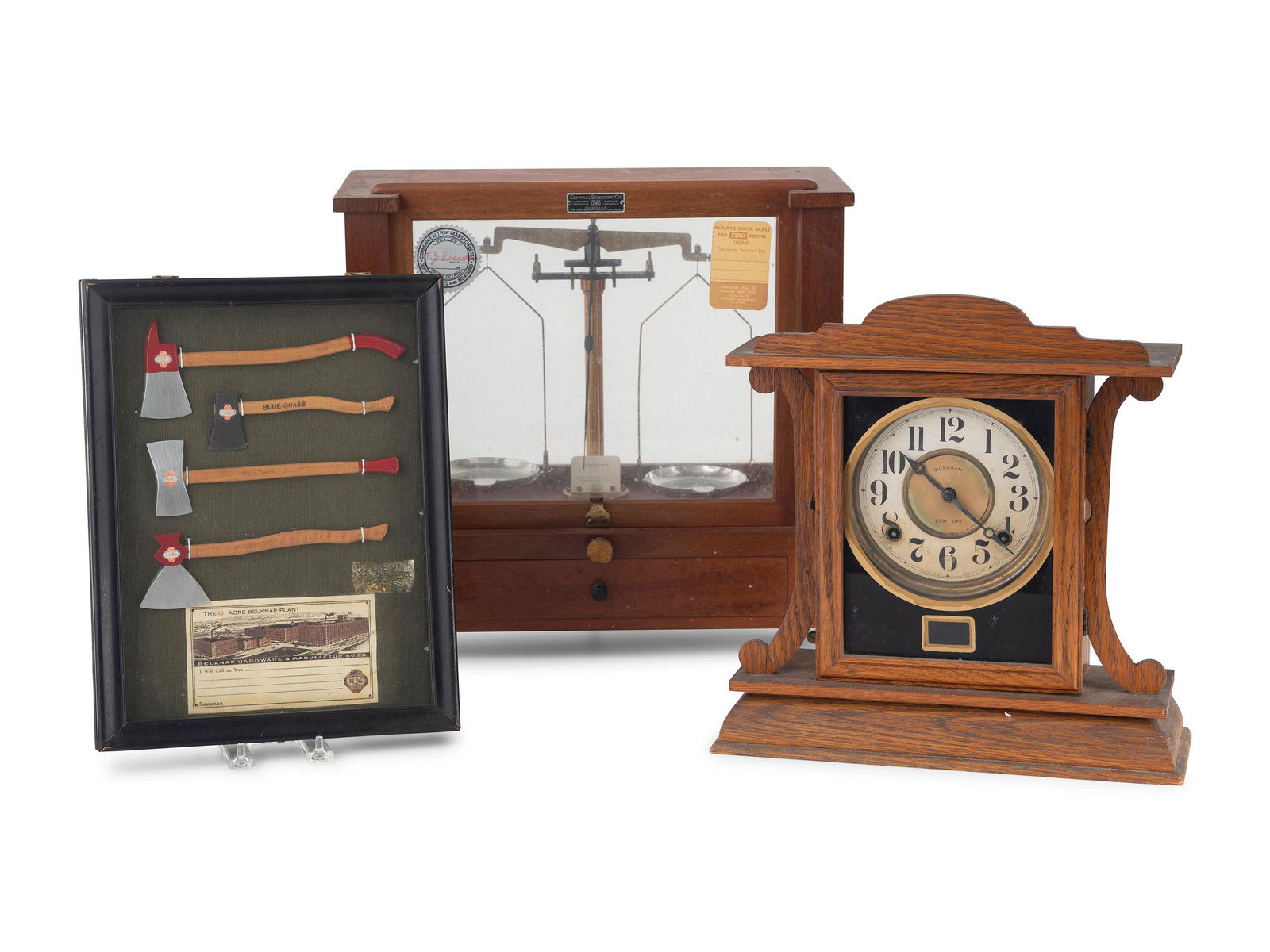 A Central Scientific Co. Scale, an Ingraham Eight-Day (1 of 16)