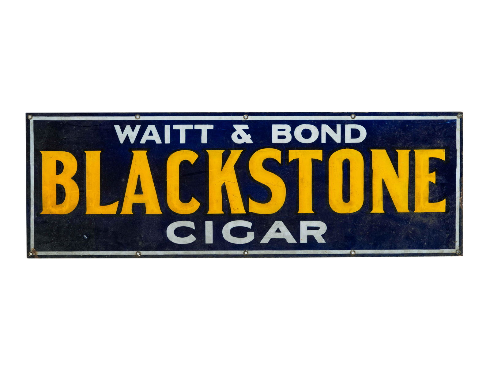 A Waitt and Bond Blackstone Cigar Tin Advertising Sign (1 of 1)