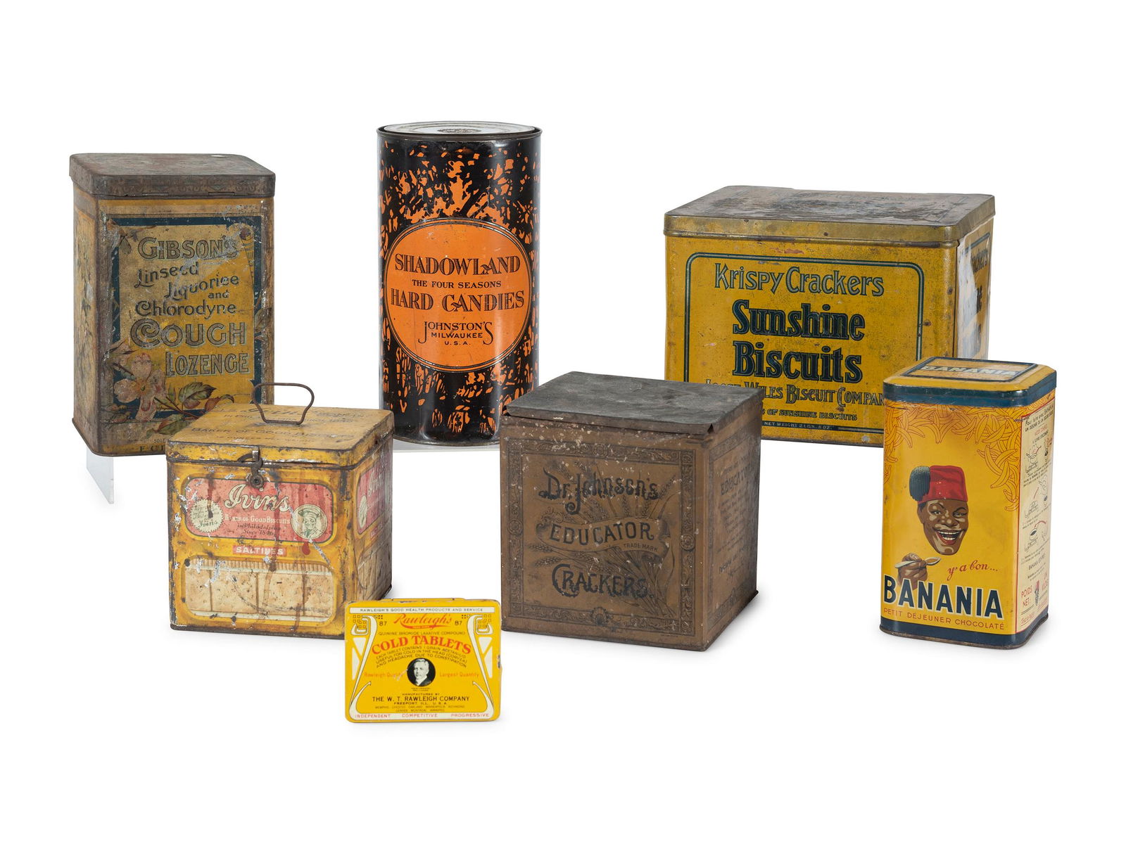 Seven Advertising Biscuit and Candy Tins (1 of 3)