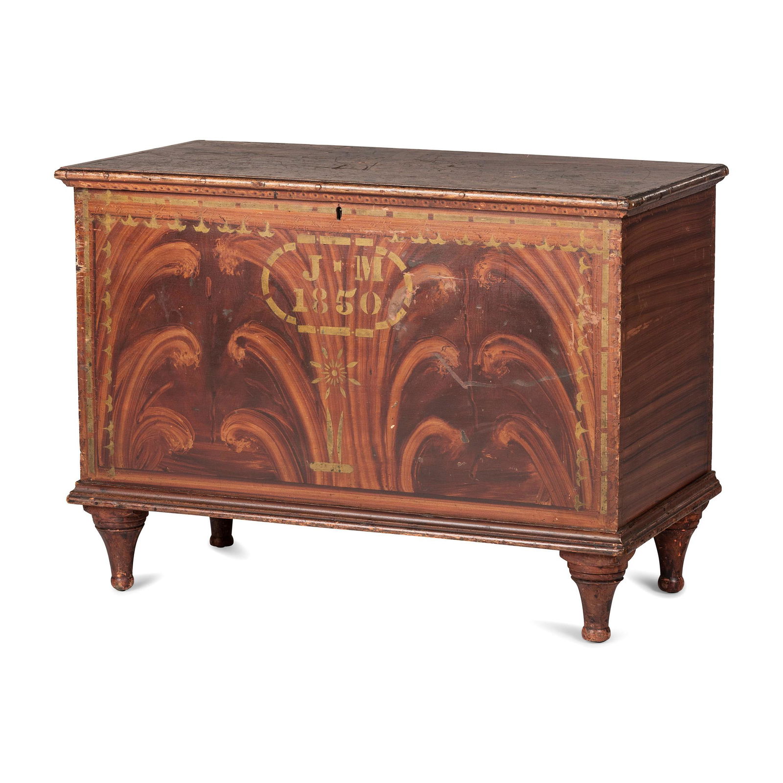 A Wooster, Ohio Grain Painted and Stencil Decorated (1 of 5)