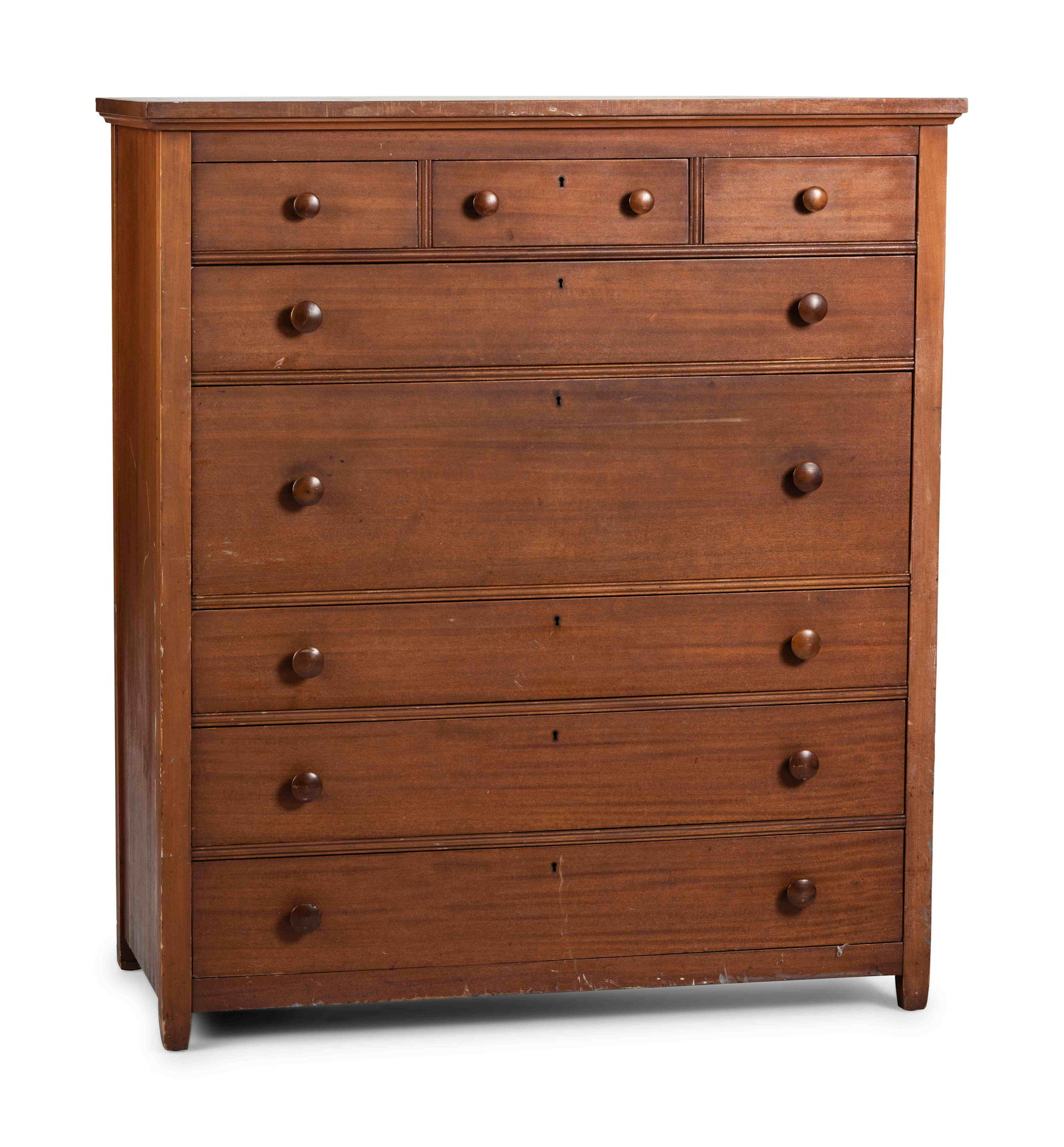 A Shaker-Style Bench-Made Tall Chest of Drawers (1 of 4)