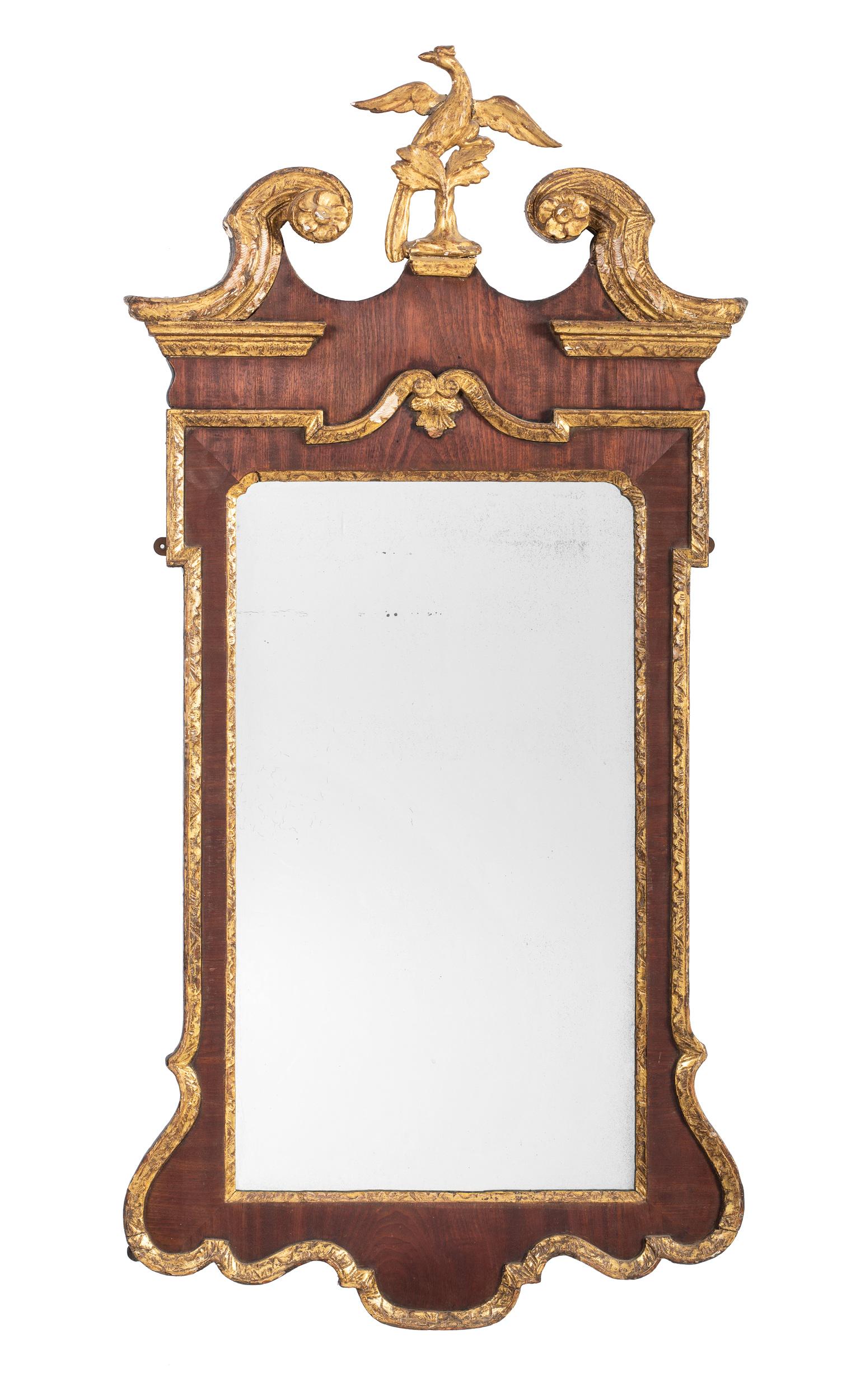 A Chippendale Parcel Gilt Mahogany Looking Glass (1 of 2)