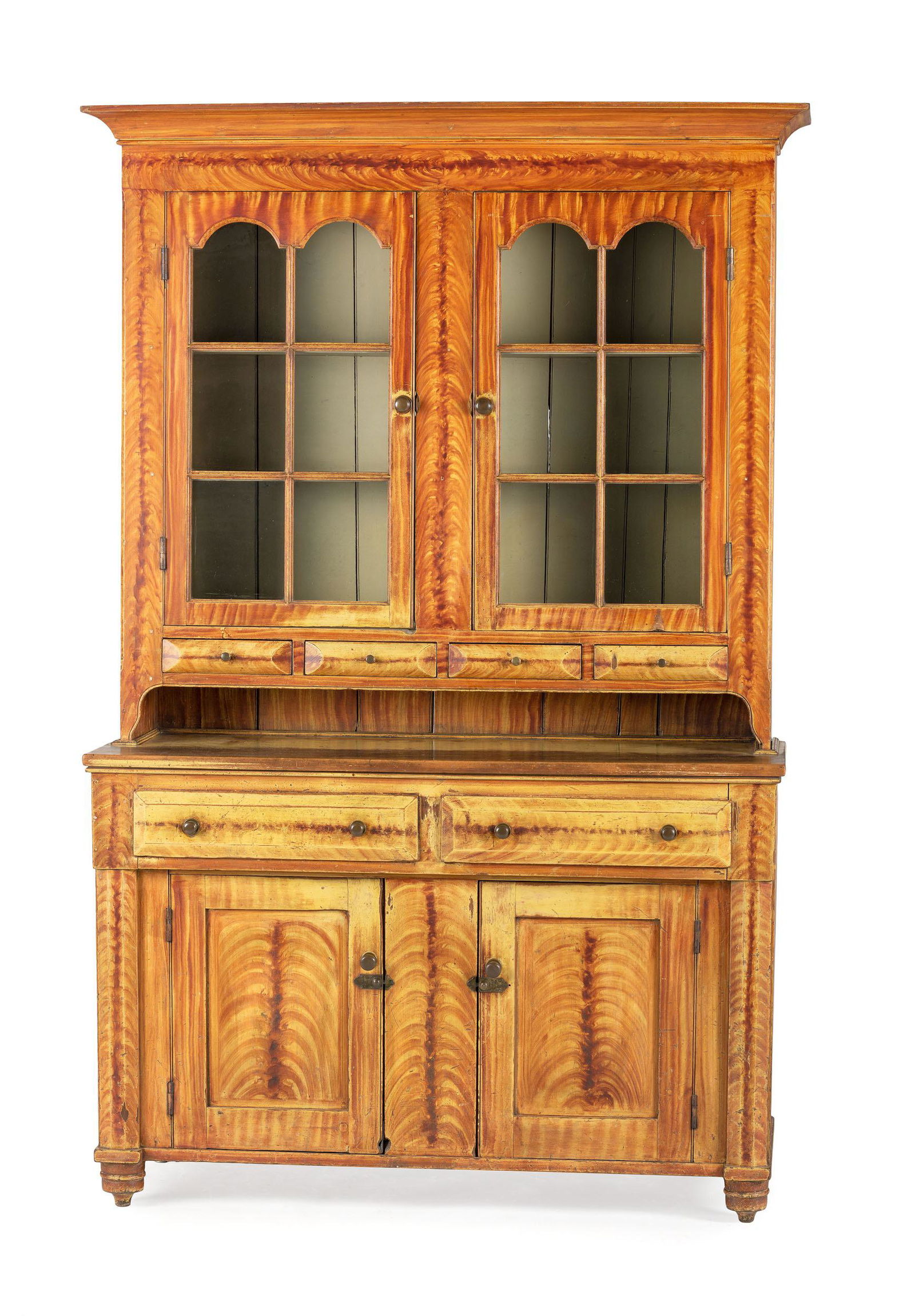 A Federal Grain Paint Decorated Pine and Poplar (1 of 5)