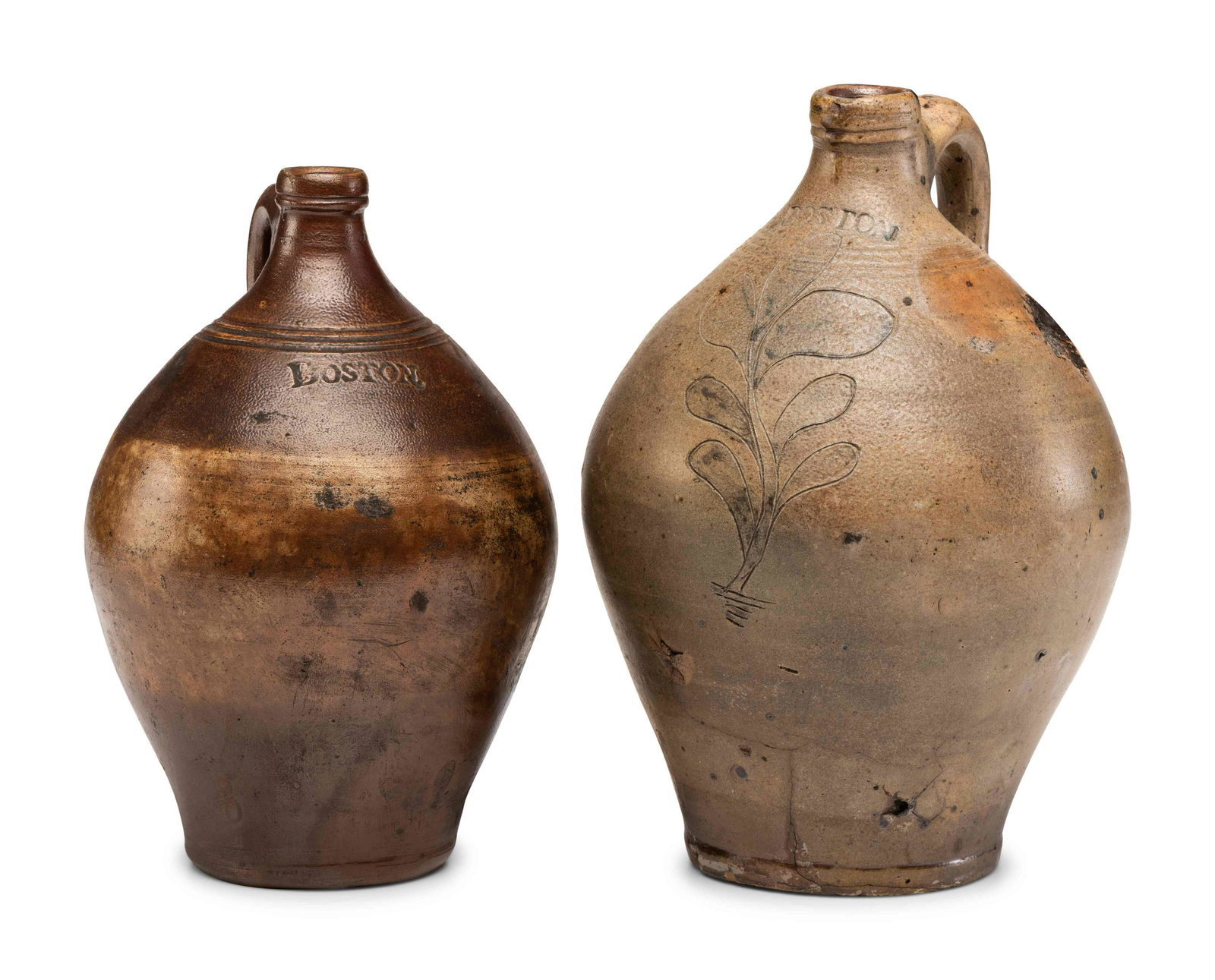 Two Stoneware Jugs, Attributed to Jonathan Fenton (1 of 4)