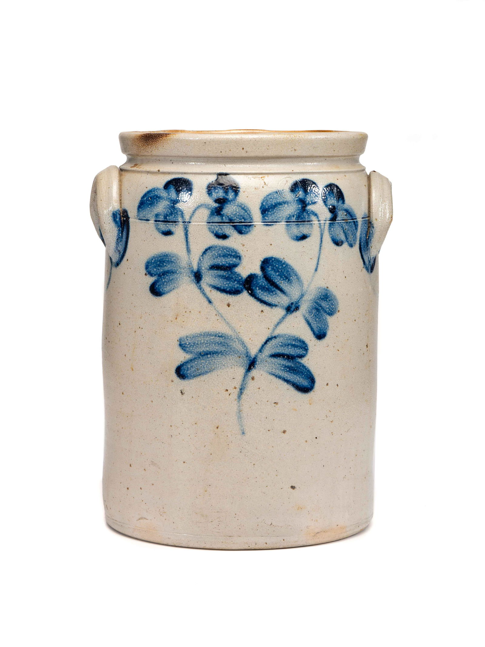 A Cobalt Decorated Stoneware Four-Gallon Crock (1 of 5)
