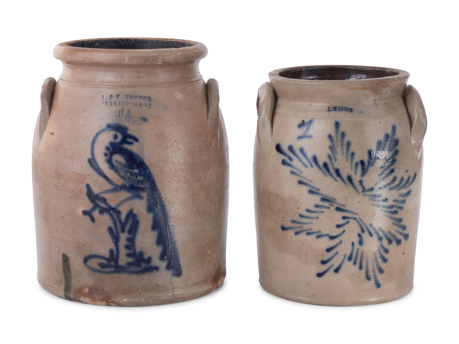 Two Cobalt Decorated Stoneware Crocks (1 of 14)