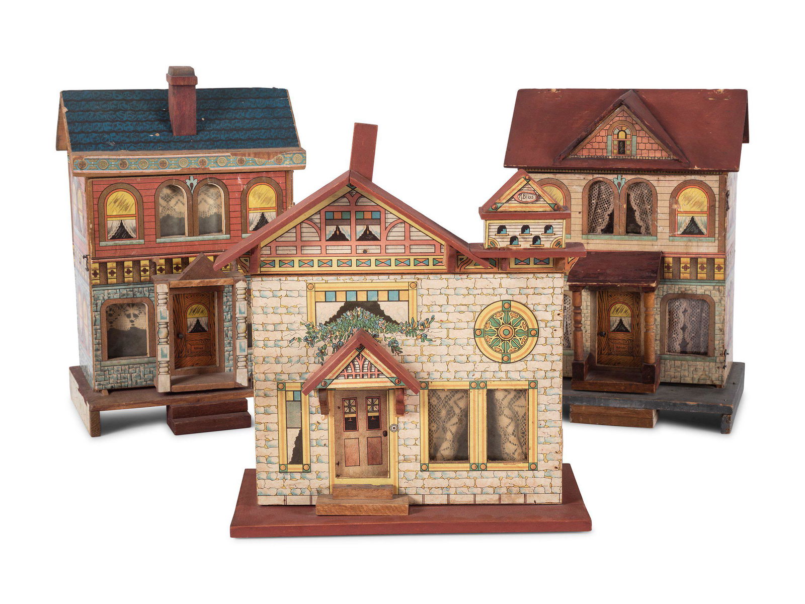 Three R. Bliss Manufacturing Dollhouses   (1 of 4)