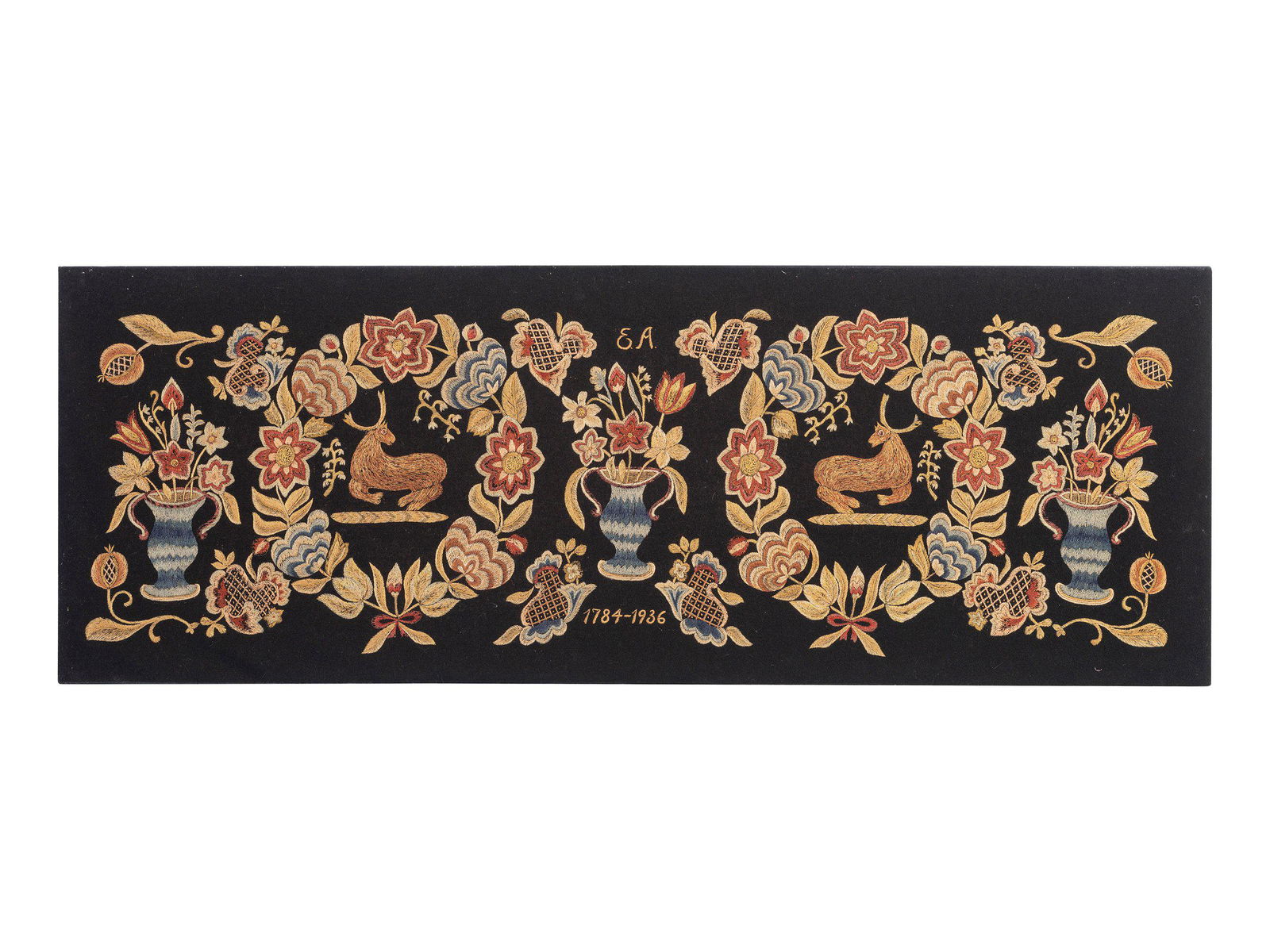 A Modern Silkwork Embroidered Panel (1 of 1)