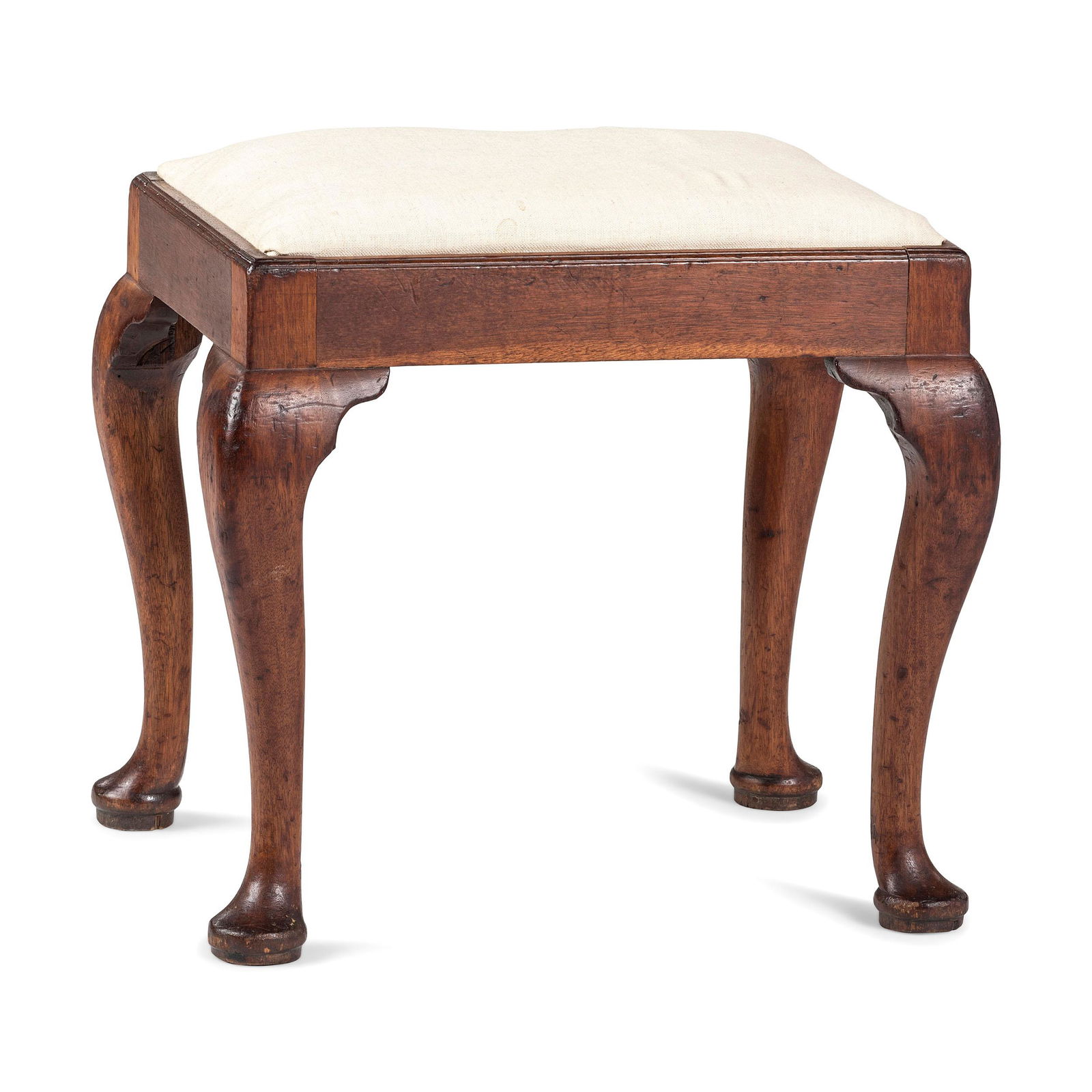 A Queen Anne Carved Walnut Foot Stool (1 of 3)