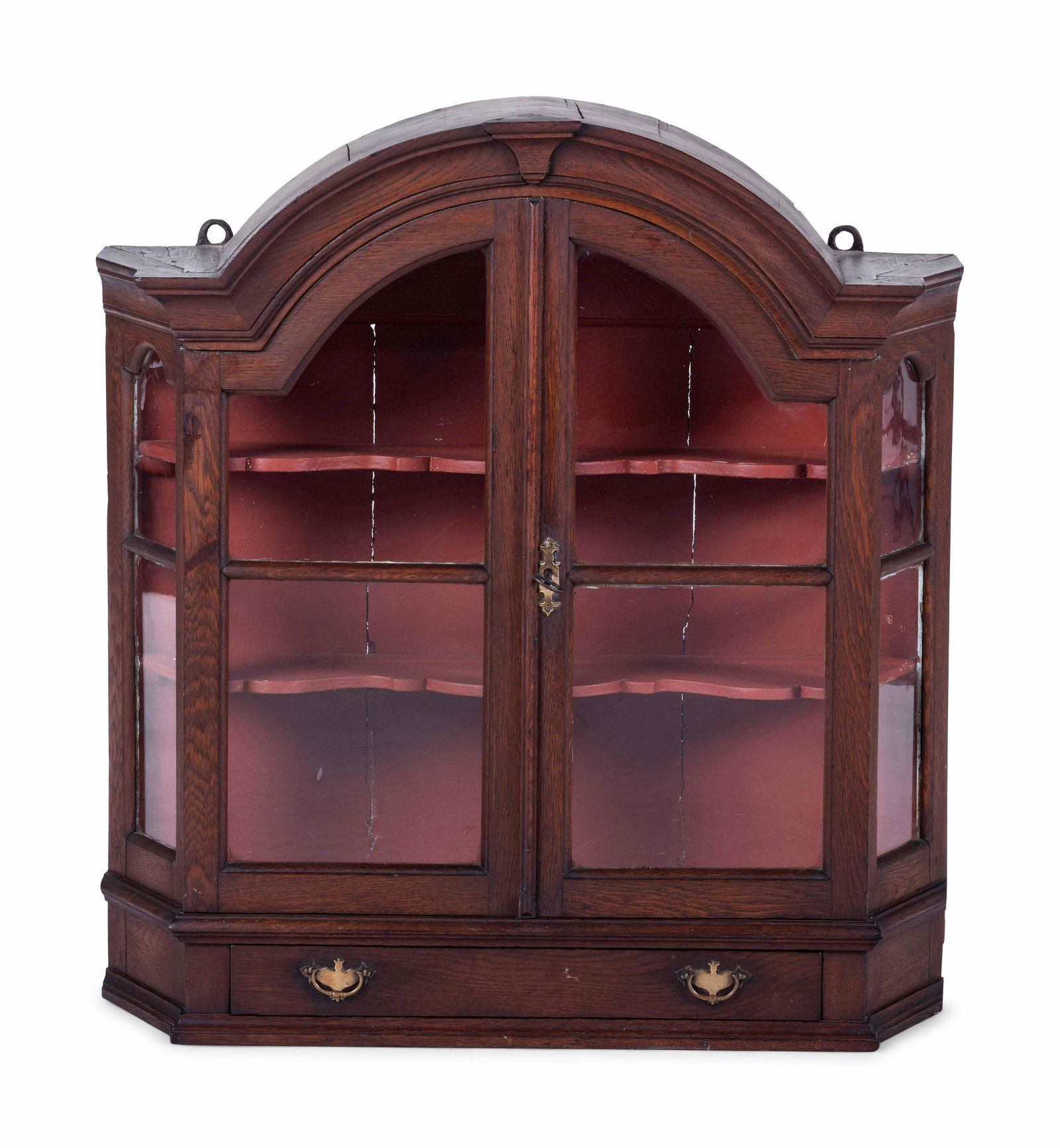 A Queen Anne Molded Oak Table Top Display