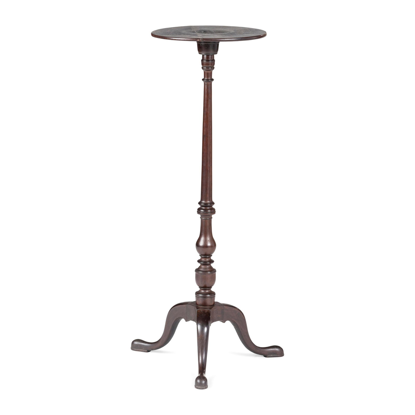 A Chippendale Mahogany Snake Foot Jardiniere Stand: A Chippendale Mahogany Snake Foot Jardiniere Stand Mid-Atlantic States, Circa 1780 Height 36 1/2 inches. Property from the Estate of Paul Thomas Griffith, Dayton, Ohio