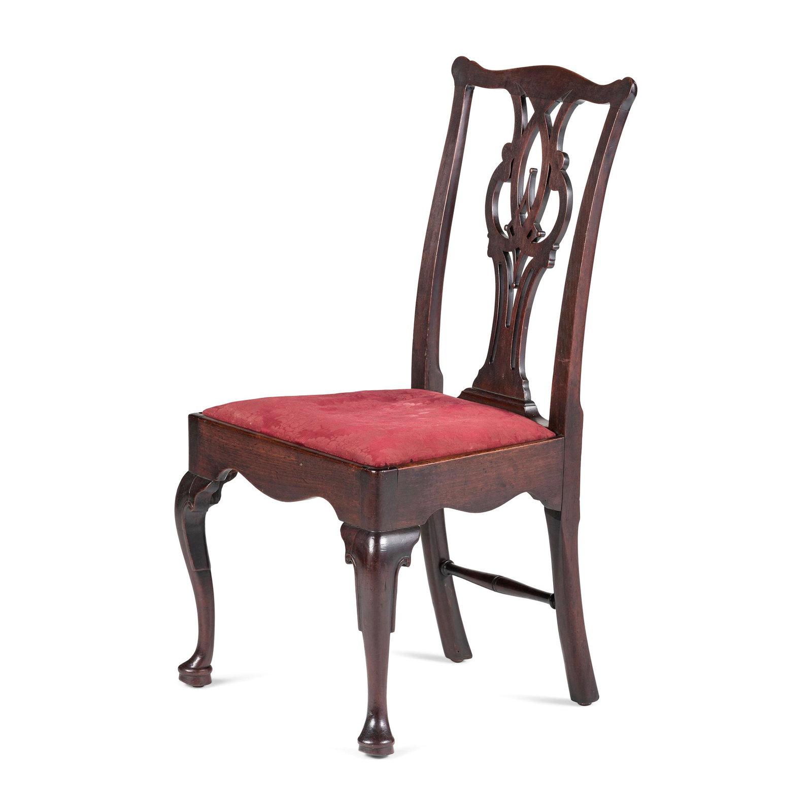 A Chippendale Carved Walnut Pad-Foot Side Chair: A Chippendale Carved Walnut Pad-Foot Side Chair New York, Circa 1770 Height 39 inches. Property from the Estate of Paul Thomas Griffith, Dayton, Ohio