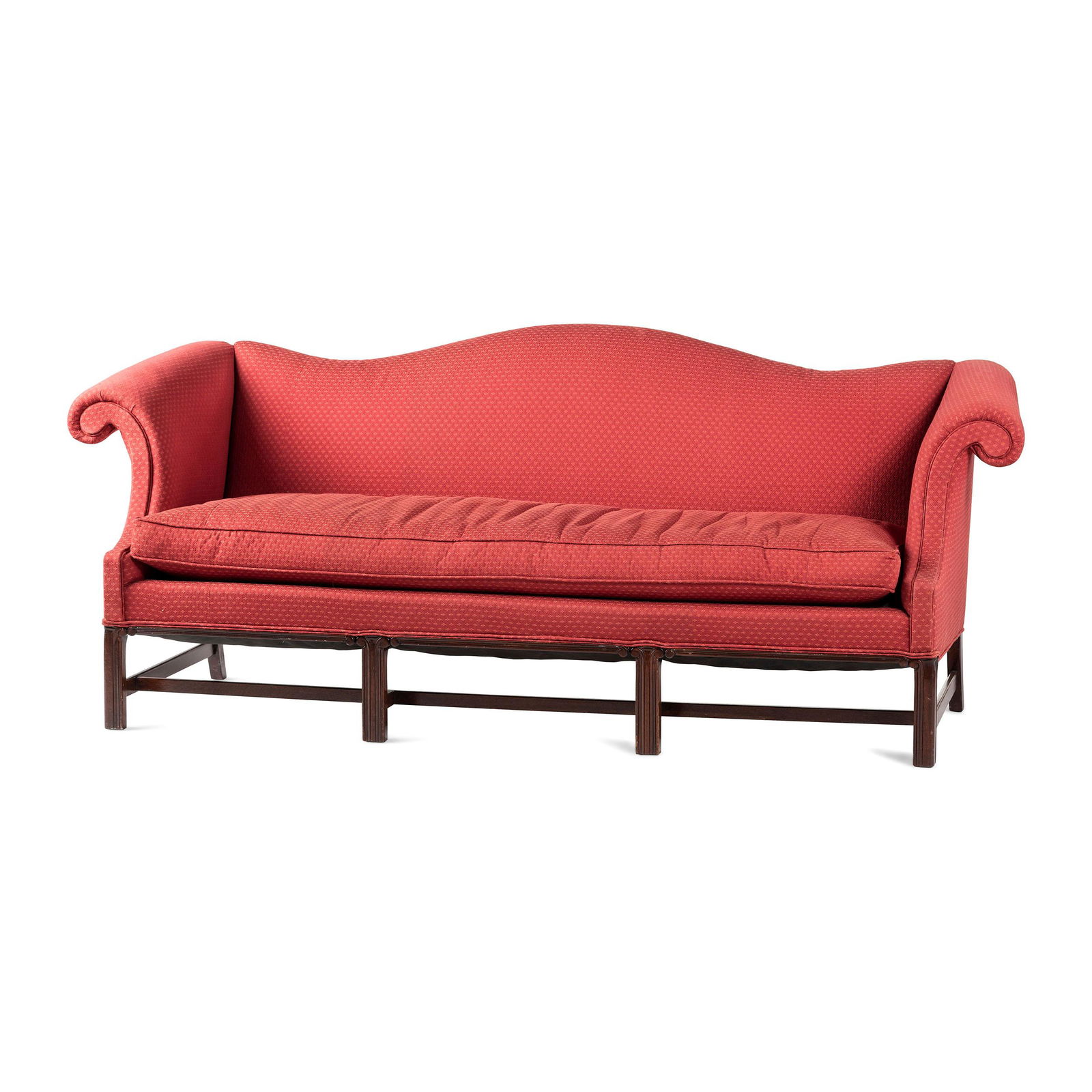 A Chippendale Style Carved Mahogany Camelback Sofa (1 of 2)