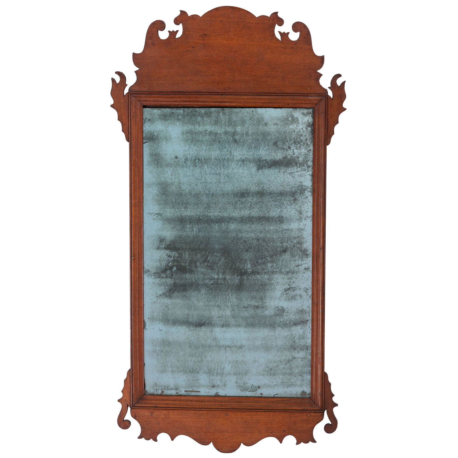 A Chippendale Style Carved Cherrywood Looking Glass (1 of 1)