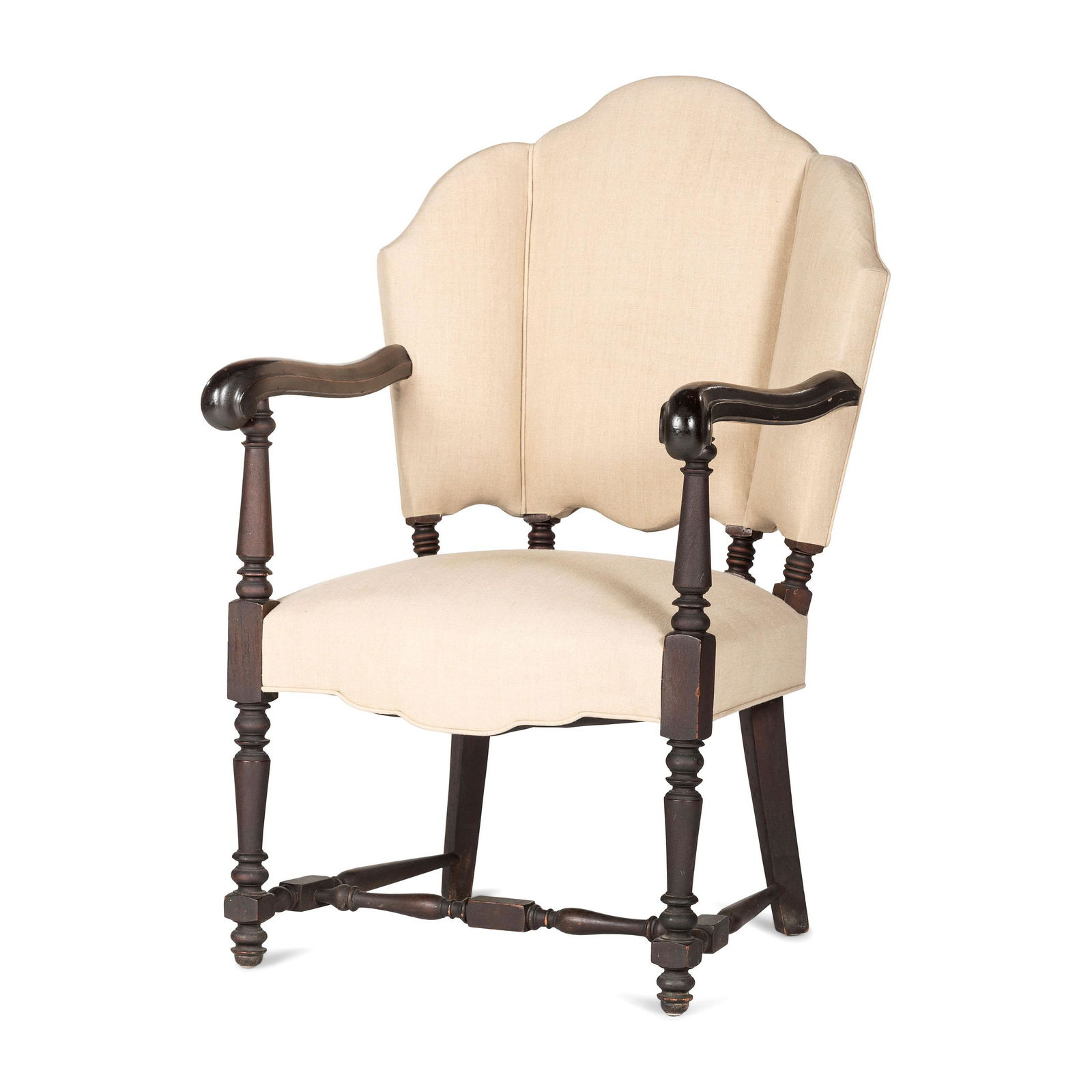 A William IV Carved and Turned Walnut Stretcher Base (1 of 3)