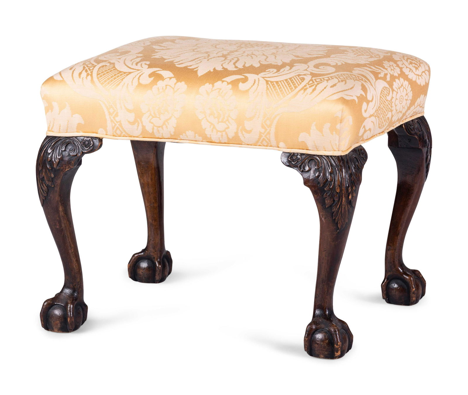A Chippendale Carved Mahogany Foot Stool (1 of 3)