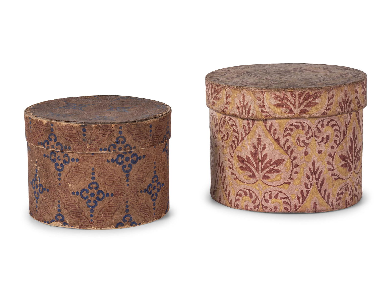 Two Paint Decorated Wallpaper Boxes (1 of 4)