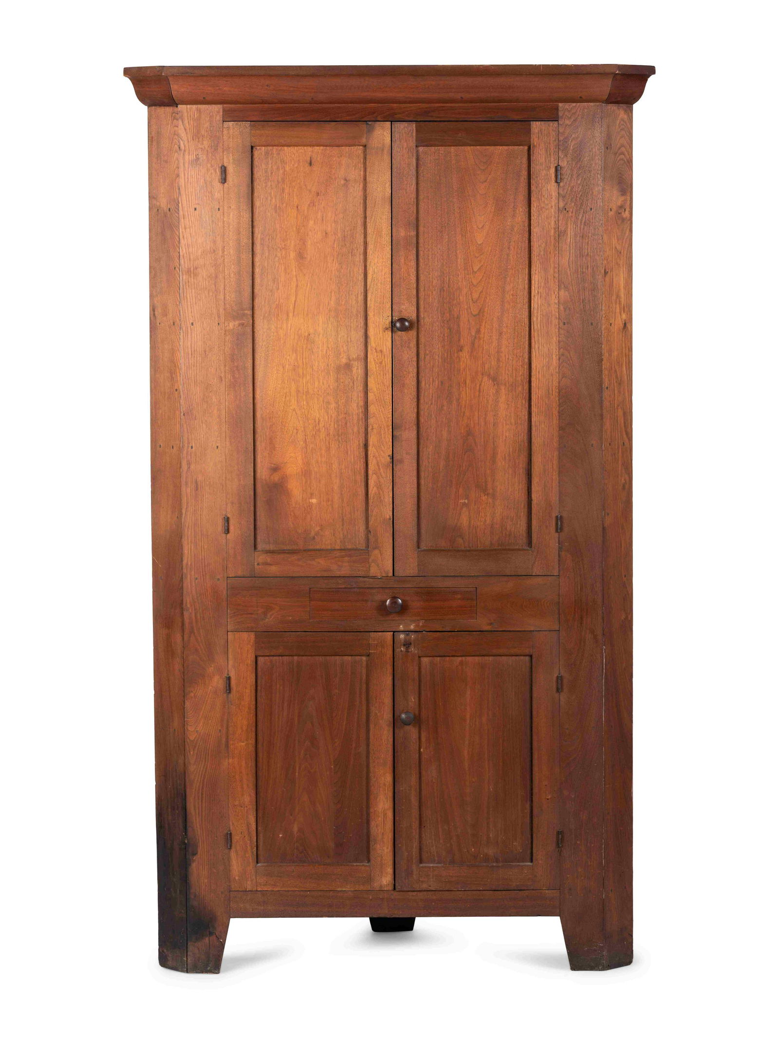 A Late Federal Walnut Corner Cupboard (1 of 3)