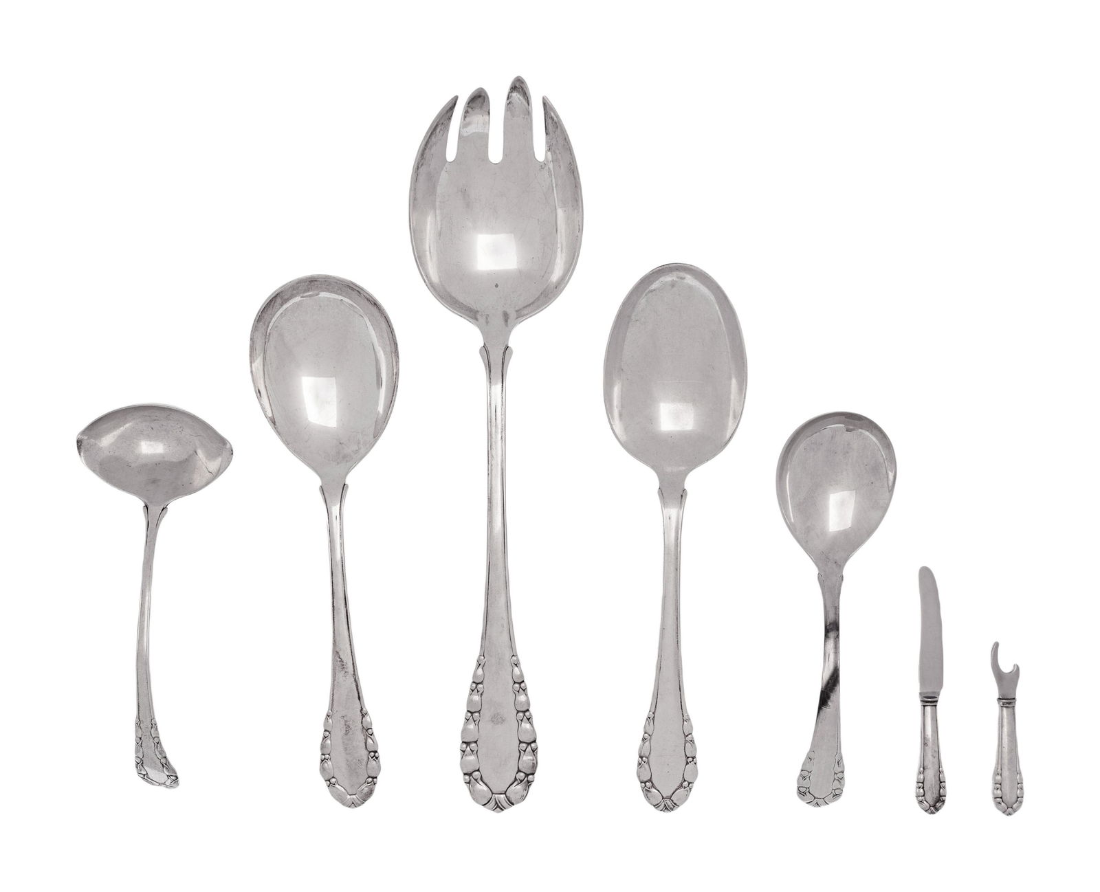 Seven Georg Jensen Silver Lily of the Valley Flatware (1 of 3)