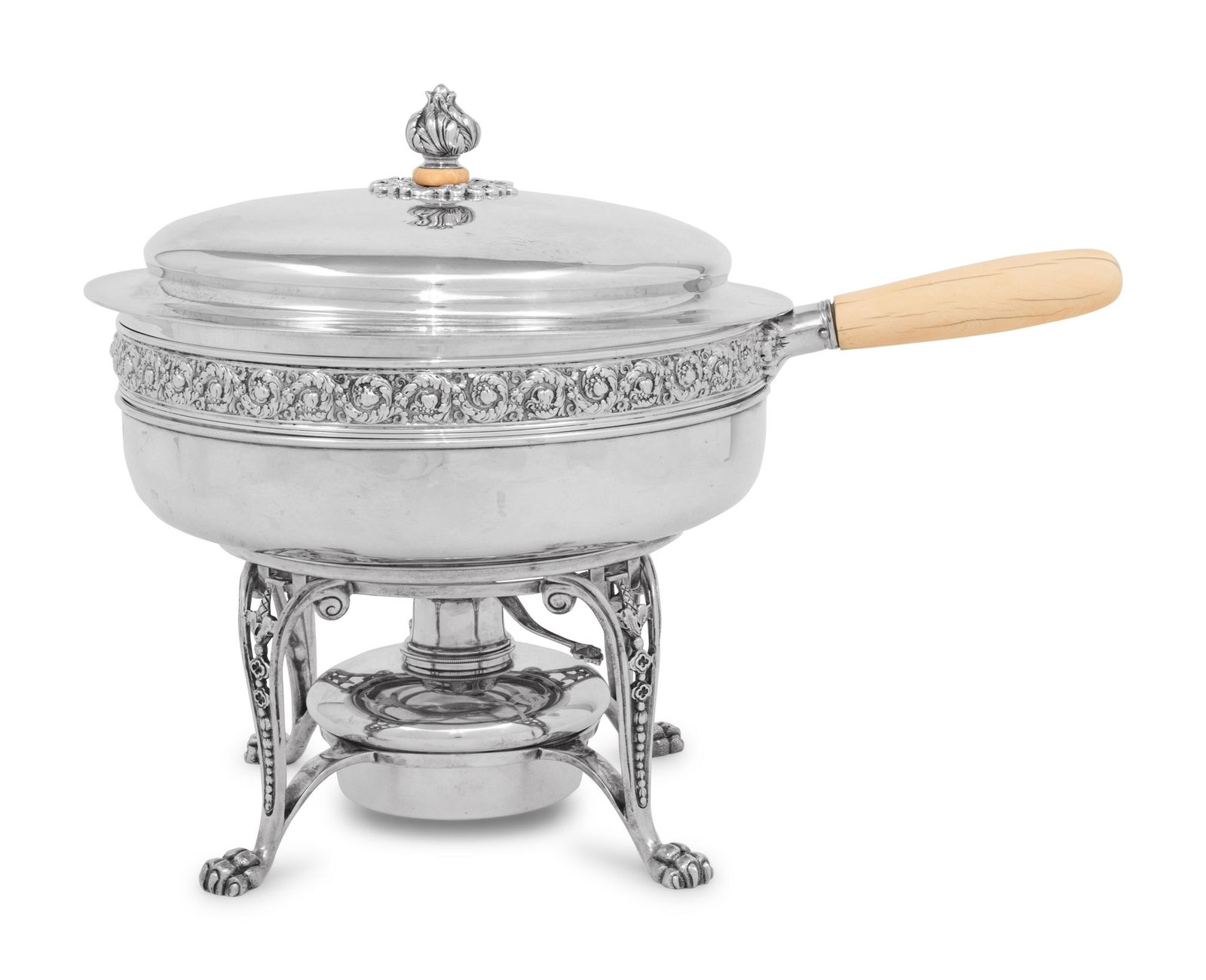 A Tiffany & Co. Silver Chafing Dish on Stand (1 of 5)