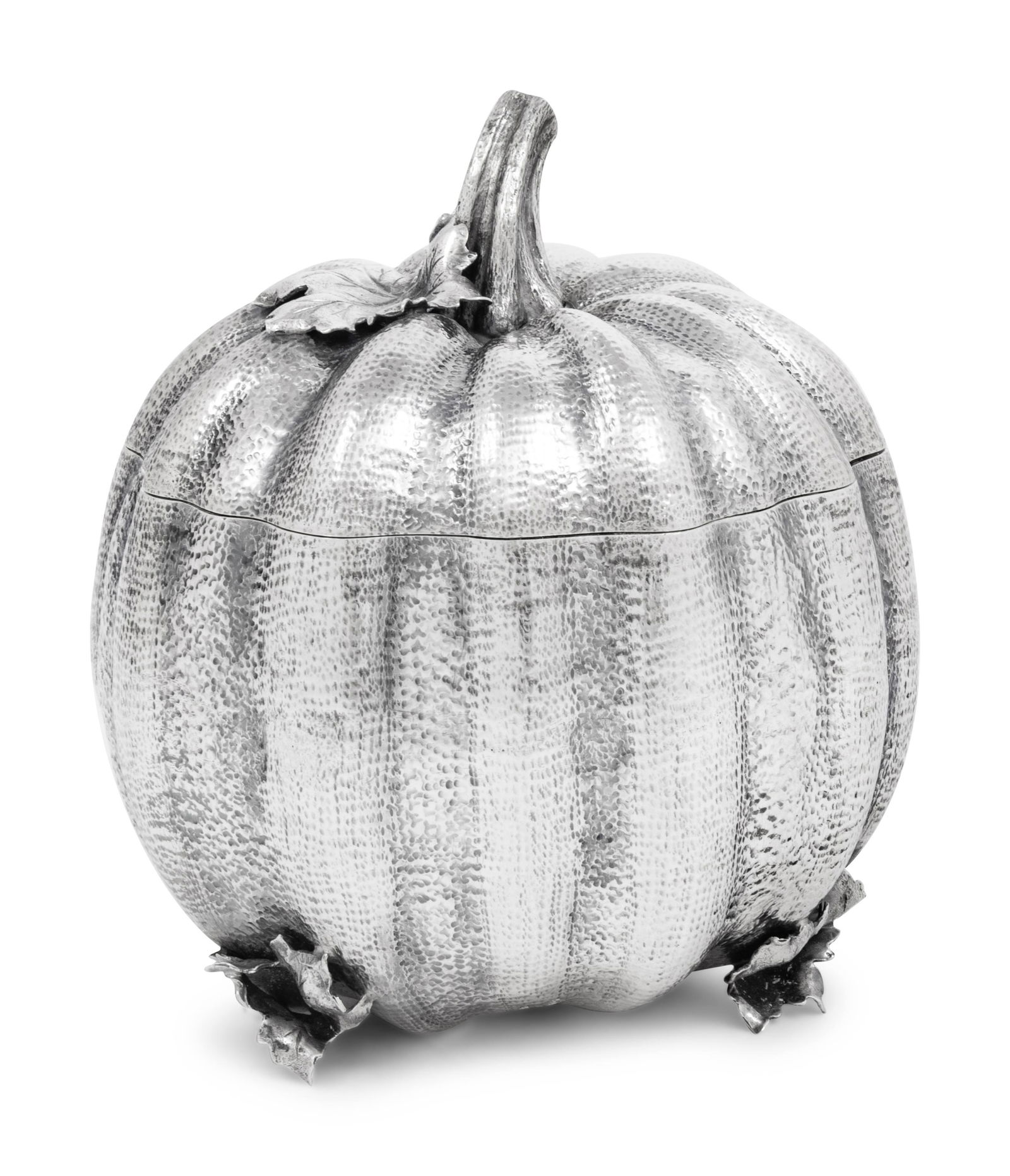 A Buccellati Silver Pumpkin Form Covered Jar (1 of 5)