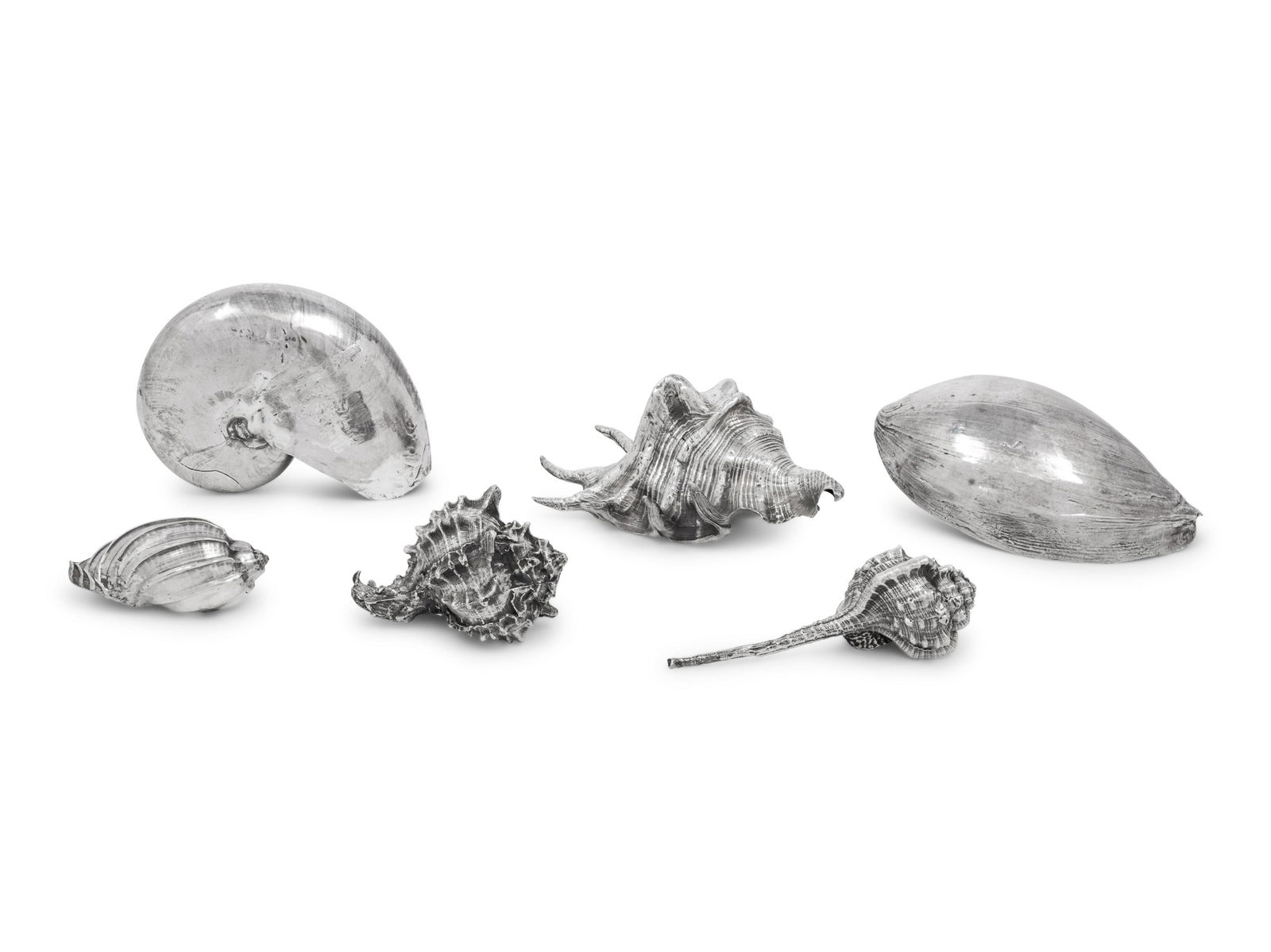Six Mexican Silver Shell-Form Table Ornaments (1 of 4)