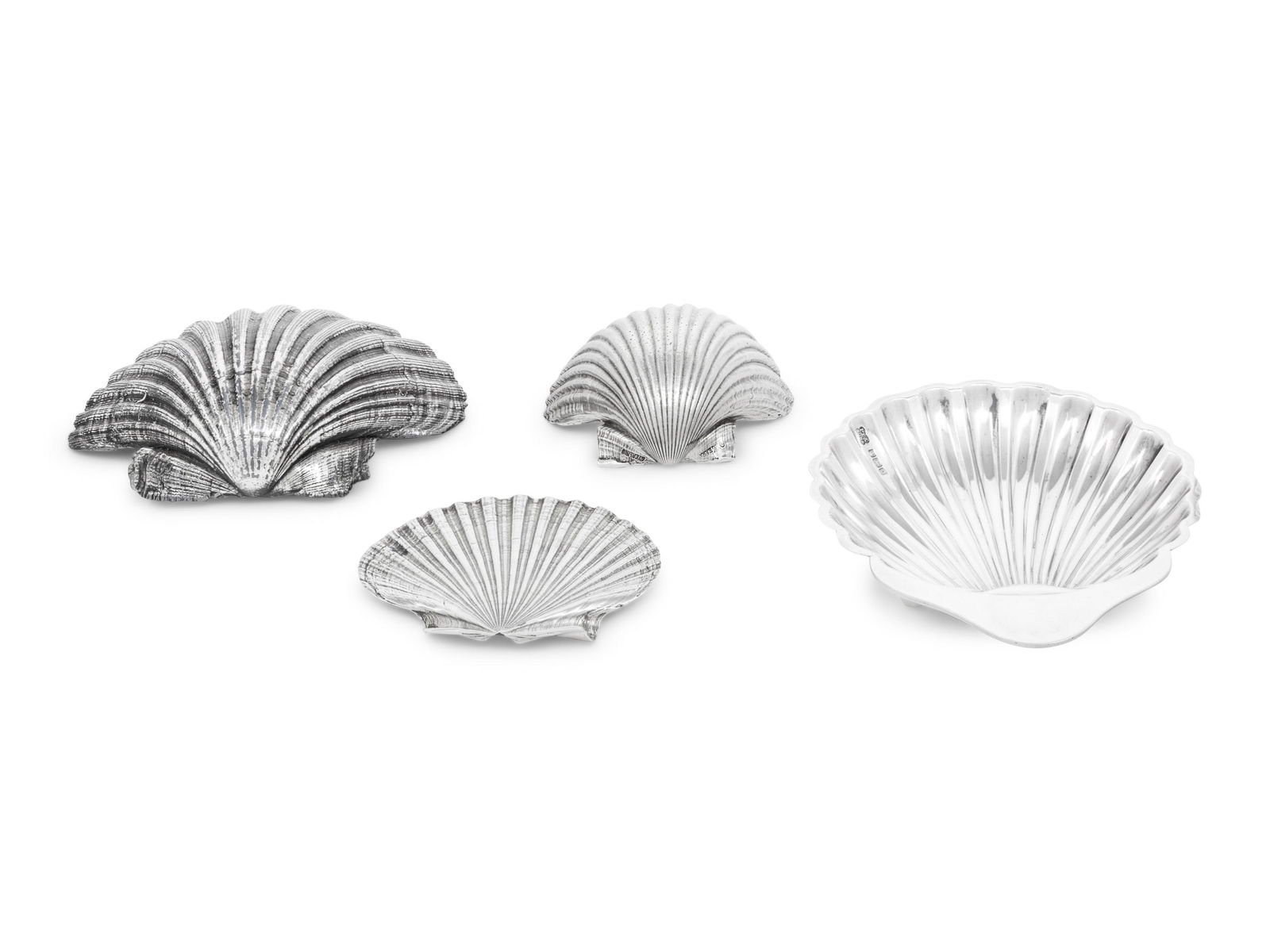 Two Mexican Silver Scallop-Form Candy Dishes (1 of 3)