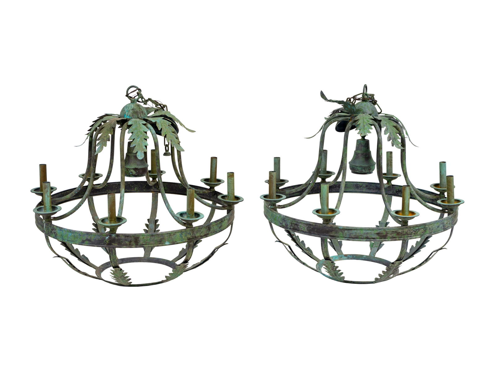 A Pair of Italian Baroque Style Green Patinated Iron (1 of 2)