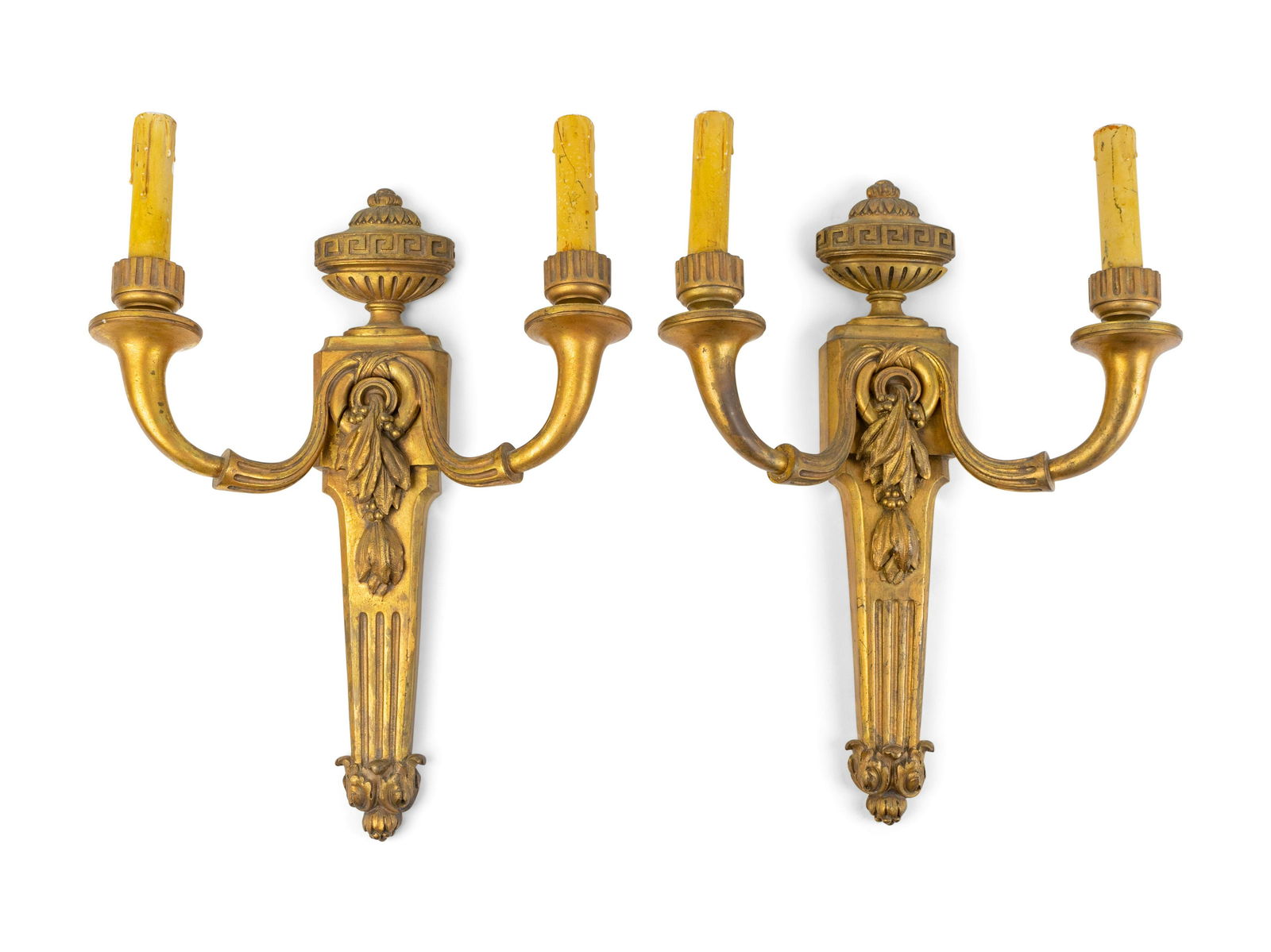 A Pair of Neoclassical Style Gilt Bronze Two-Light (1 of 1)