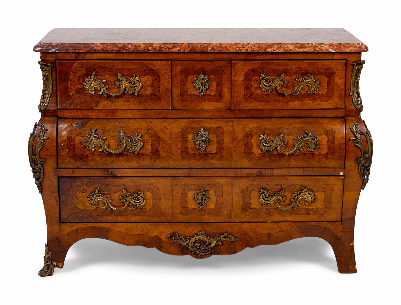 A Regence Style Gilt Bronze Mounted Marquetry (1 of 4)