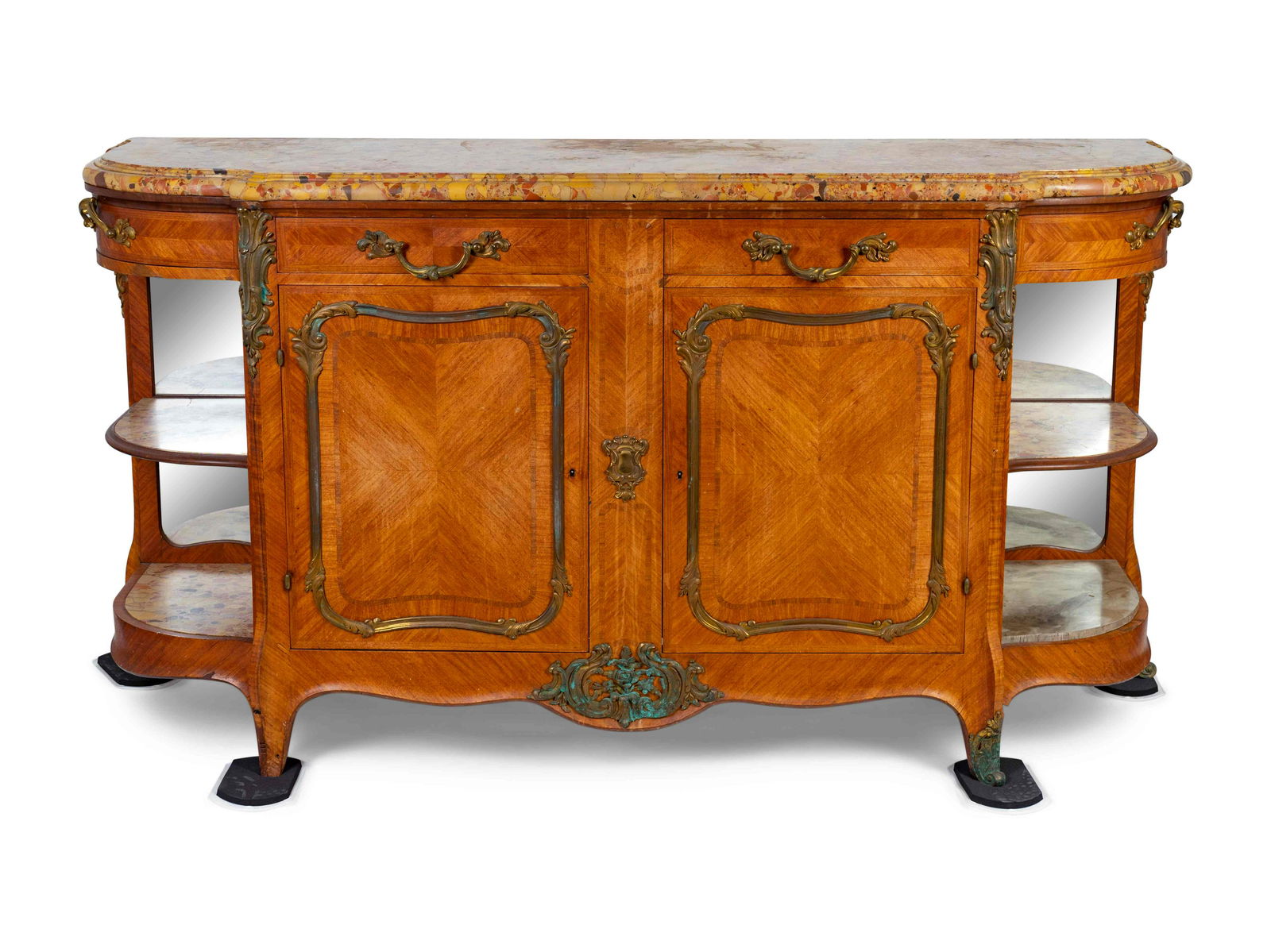 A Louis XV Style Gilt Metal Mounted Marble Top (1 of 2)