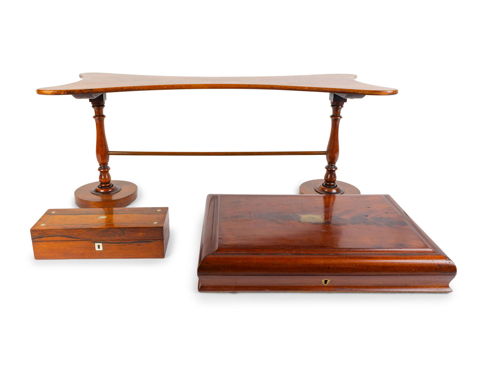 Three English Desk Top Articles Shelf, height 11 5/8 x (1 of 4)