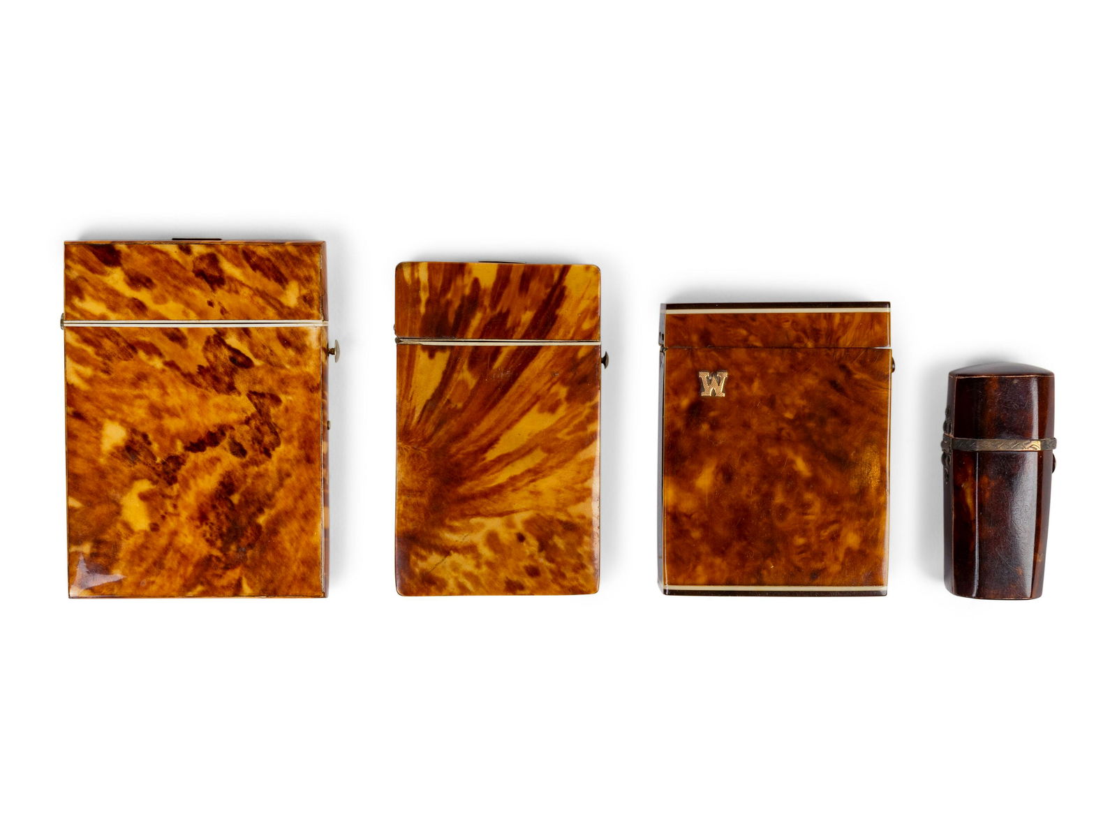 Three Regency  Tortoiseshell Card Cases and an (1 of 2)