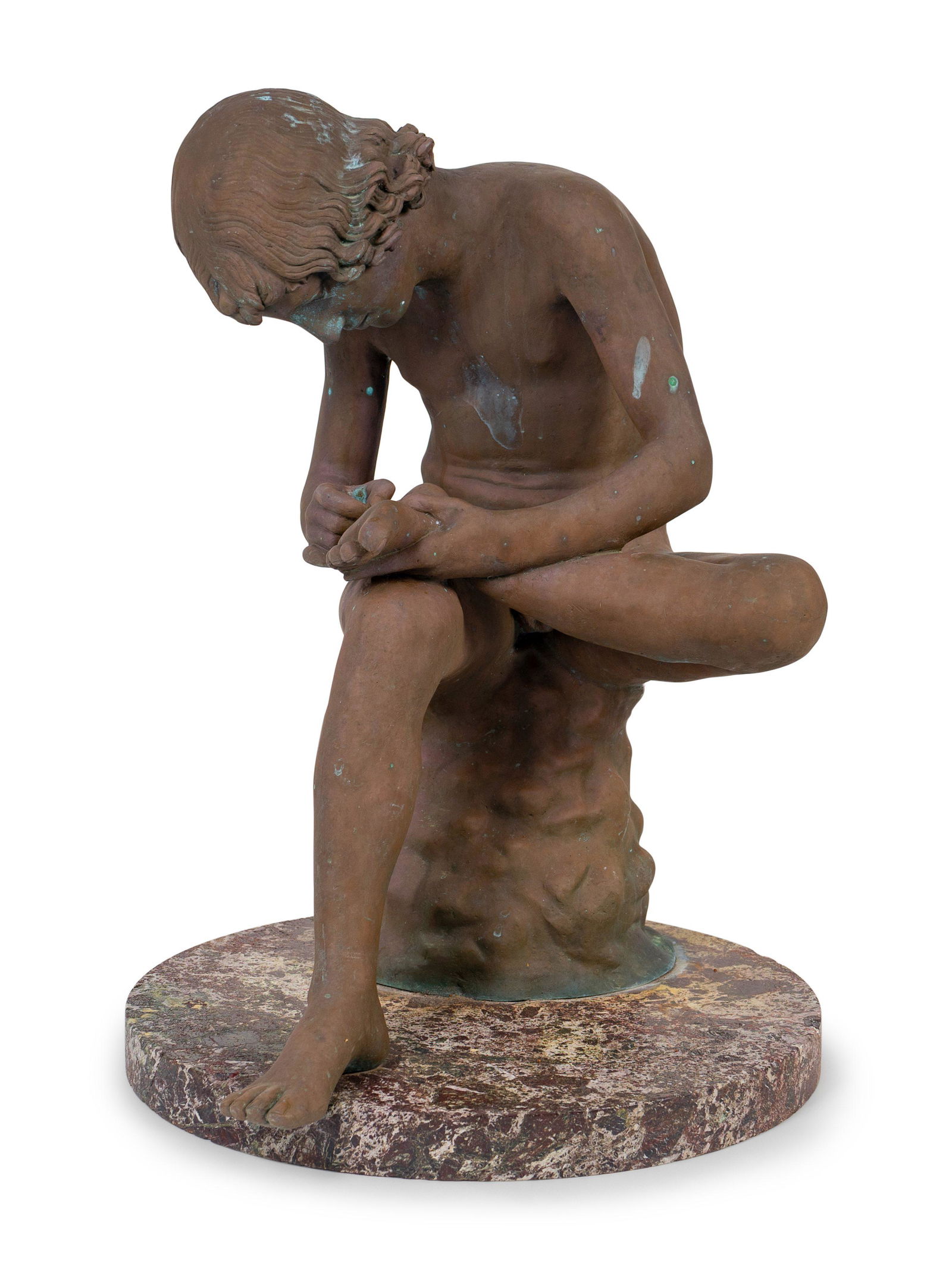 A Continental Bronze Figure of Spinario After the (1 of 6)